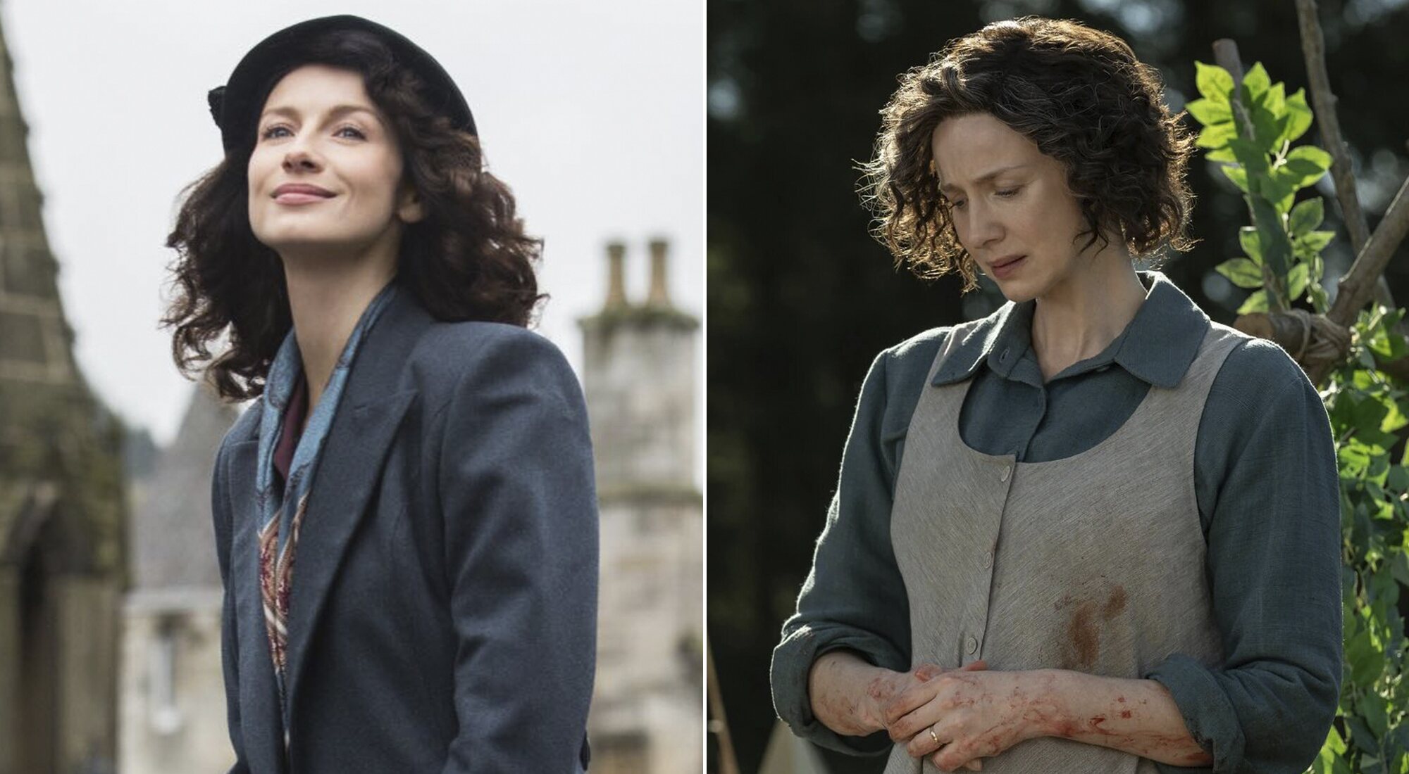 Claire en la primera y la sexta temporada de 'Outlander'