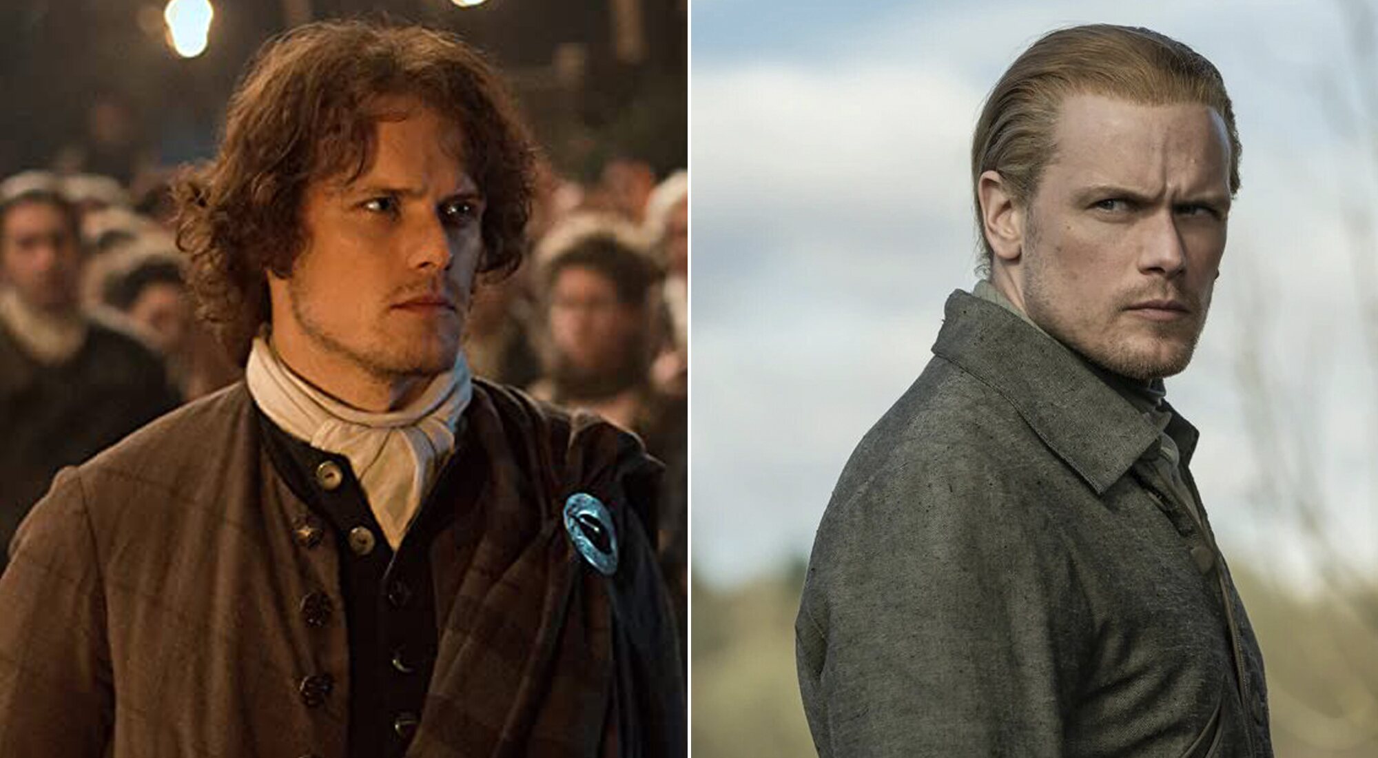 Jamie en la primera y en la sexta temporada de 'Outlander'