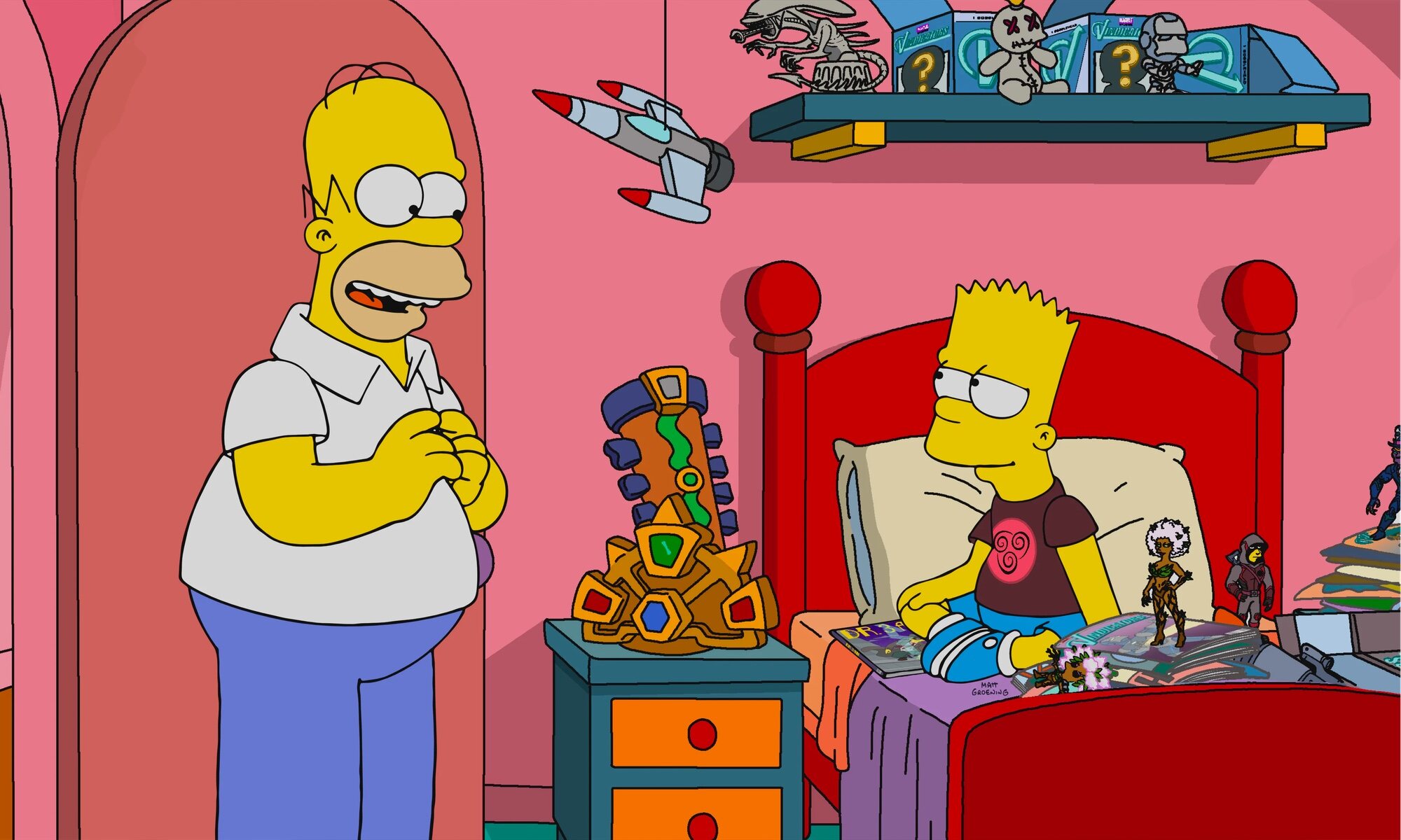 Homer y Bart, en 'Los Simpson'