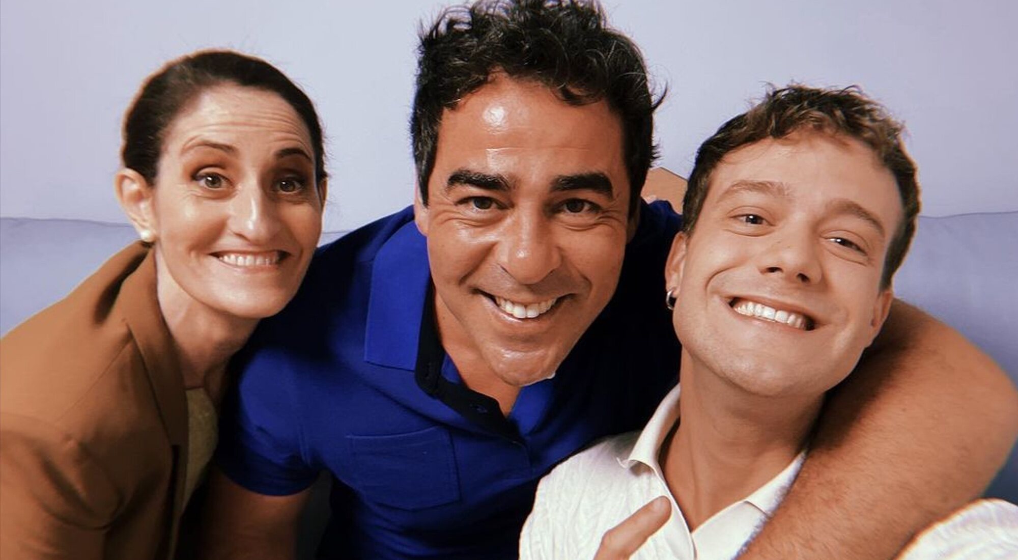Laura Gómez-Lacueva junto a Pablo Chiapella y Jaime Riba en 'La que se avecina'