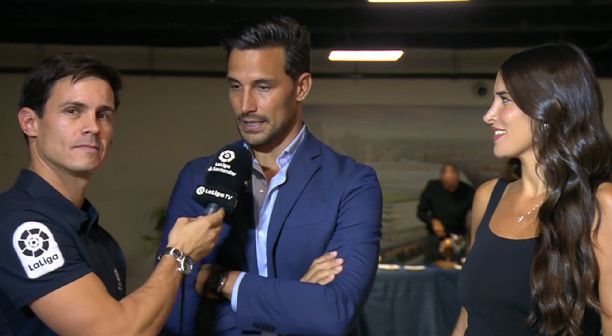 Edu Aguirre entrevistando a Jaime Astrain y Lidia Torrent