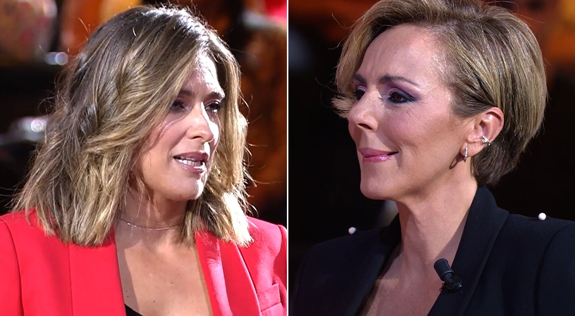 Sandra Barneda y Rocío Carrasco, emocionadas al reencontrarse en la emisión de 'En el nombre de Rocío'