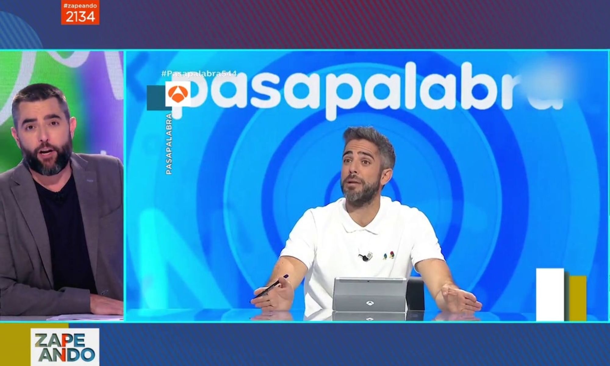 Dani Mateo en 'Zapeando' contestando a Roberto Leal