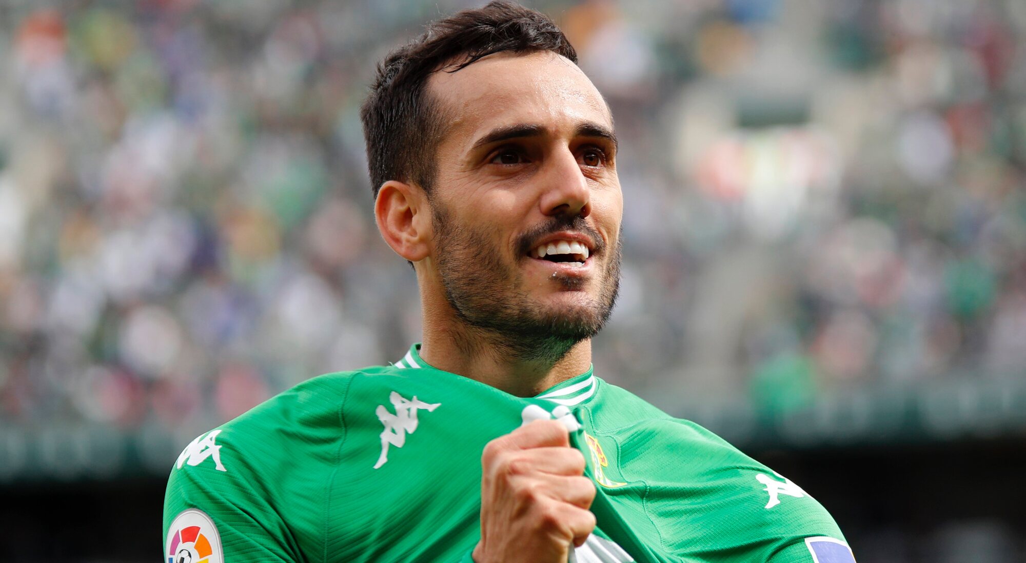 Juanmi, delantero del Real Betis, actual campeón de la Copa del Rey