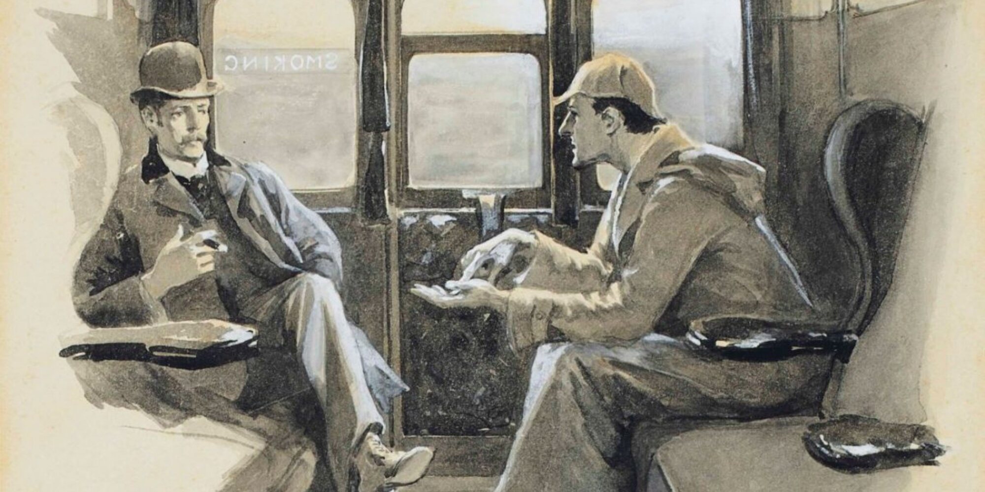 Ilustración de The Strand Magazine de un relato de Sherlock Holmes