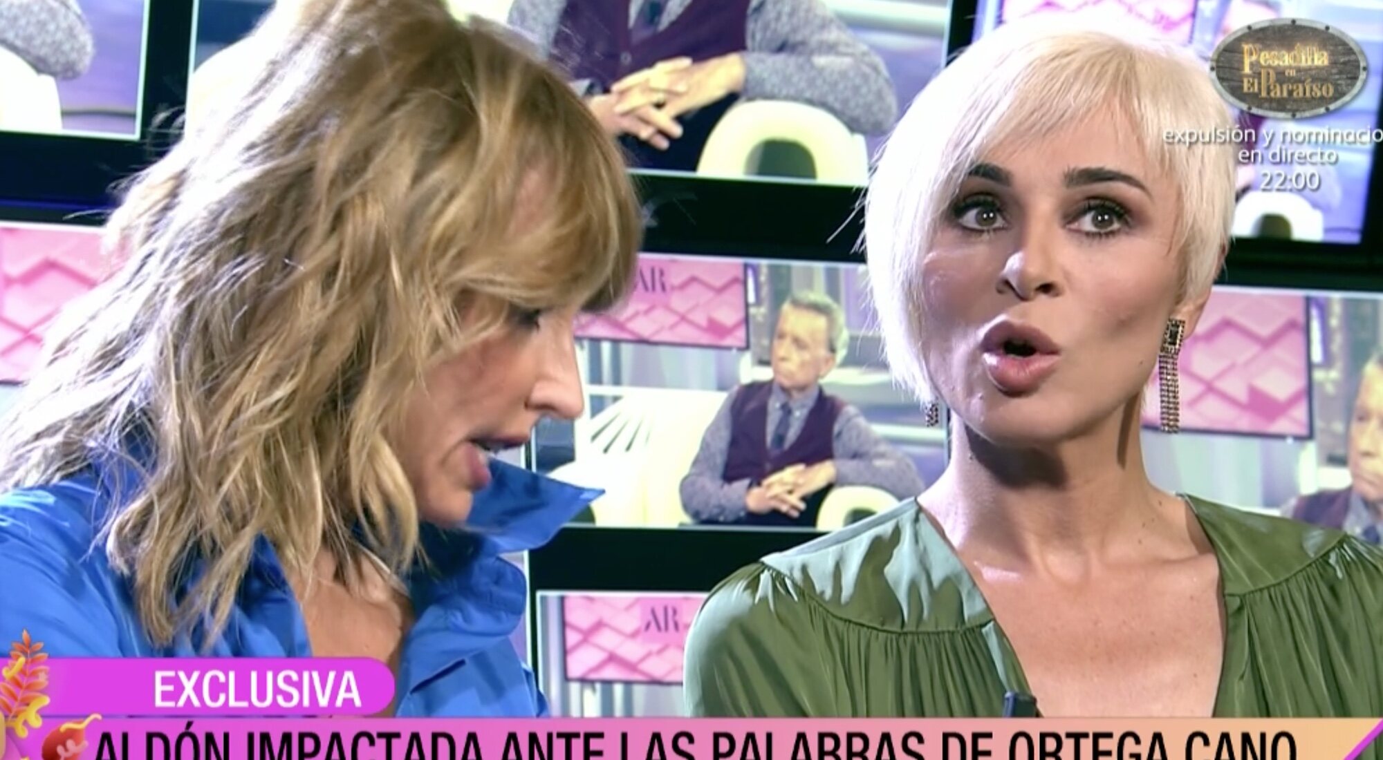 Ana María Aldón habla con Emma García en 'Fiesta'