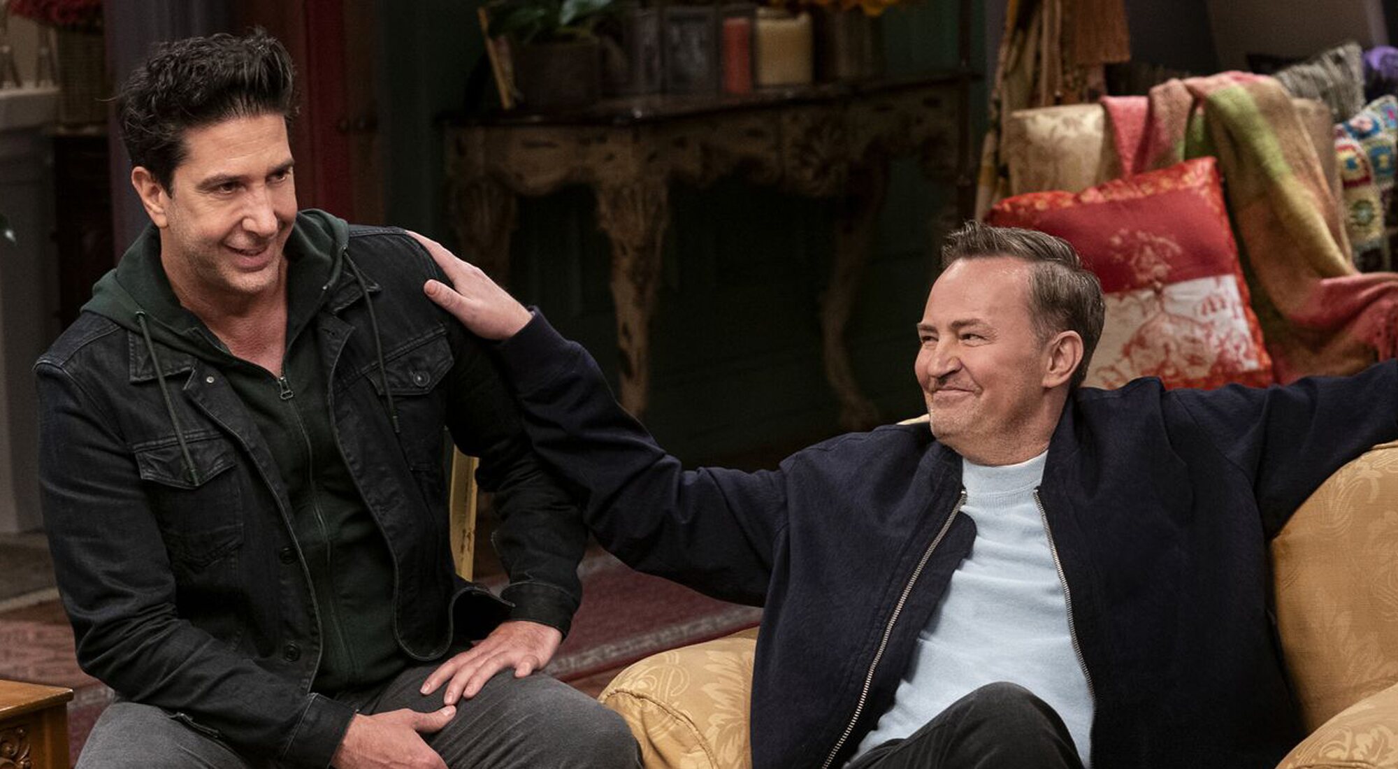 David Schwimmer y Matthew Perry en &#39;Frieds: The Reunion&#39;
