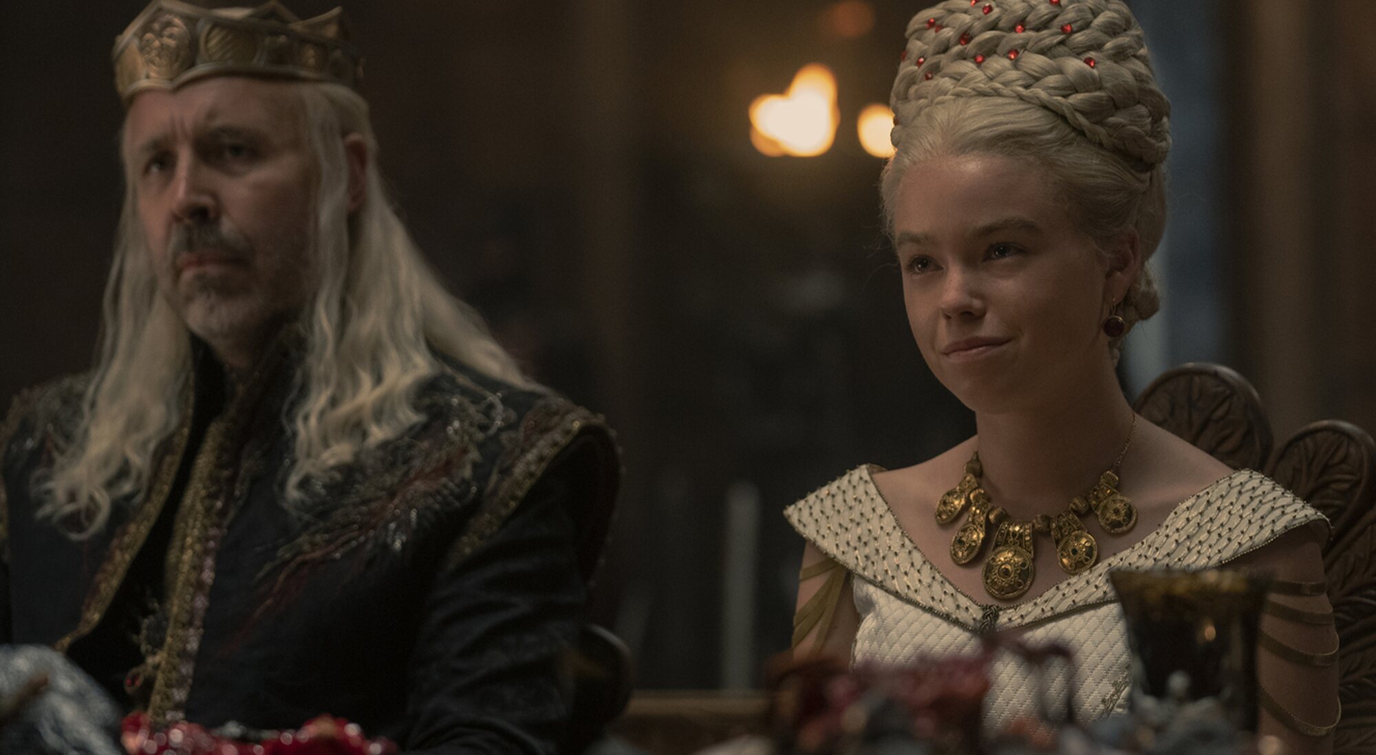 Viserys y Rhaenyra en 'La Casa del Dragón'