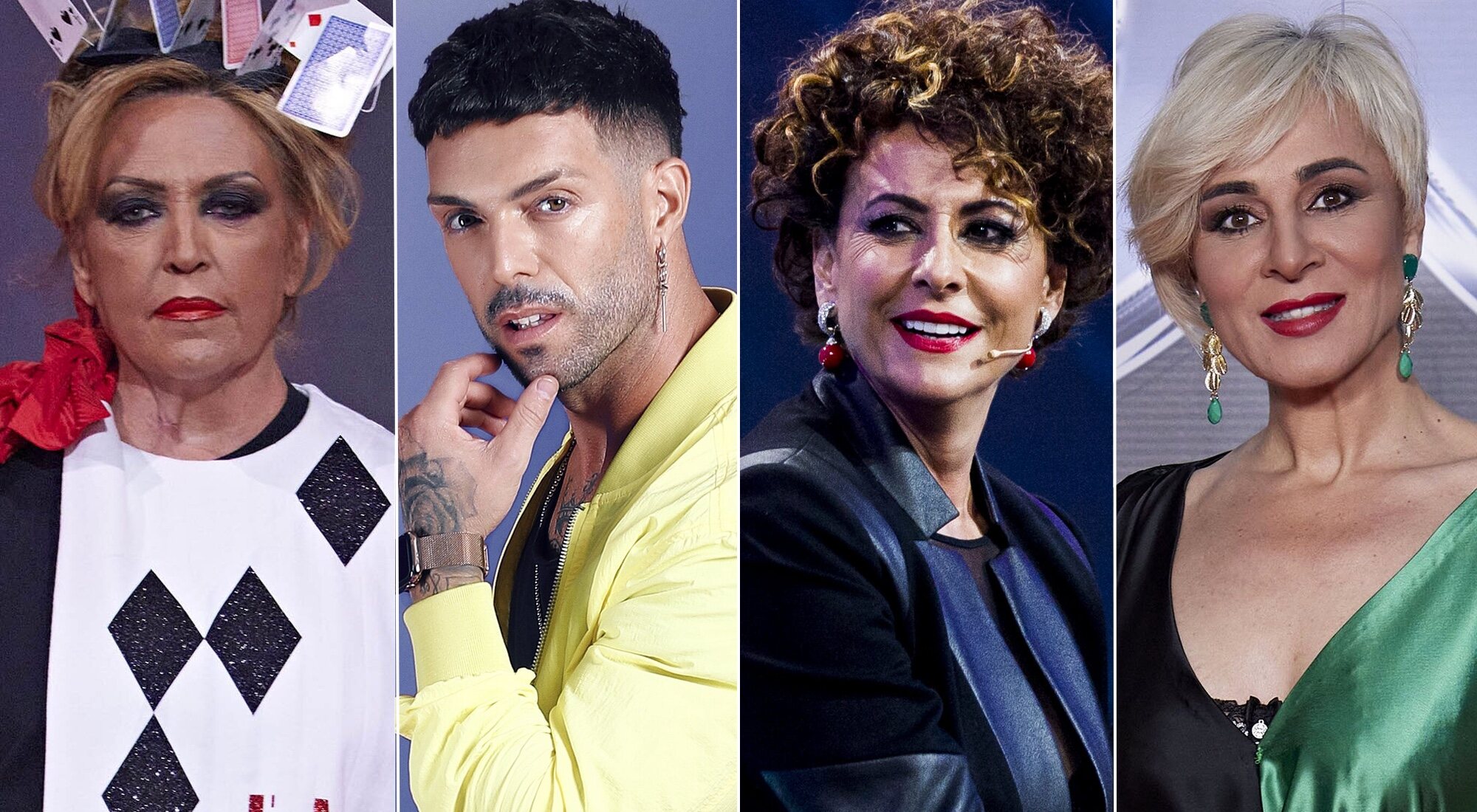 Lydia Lozano, Rasel, Irma Soriano y Ana María Aldón