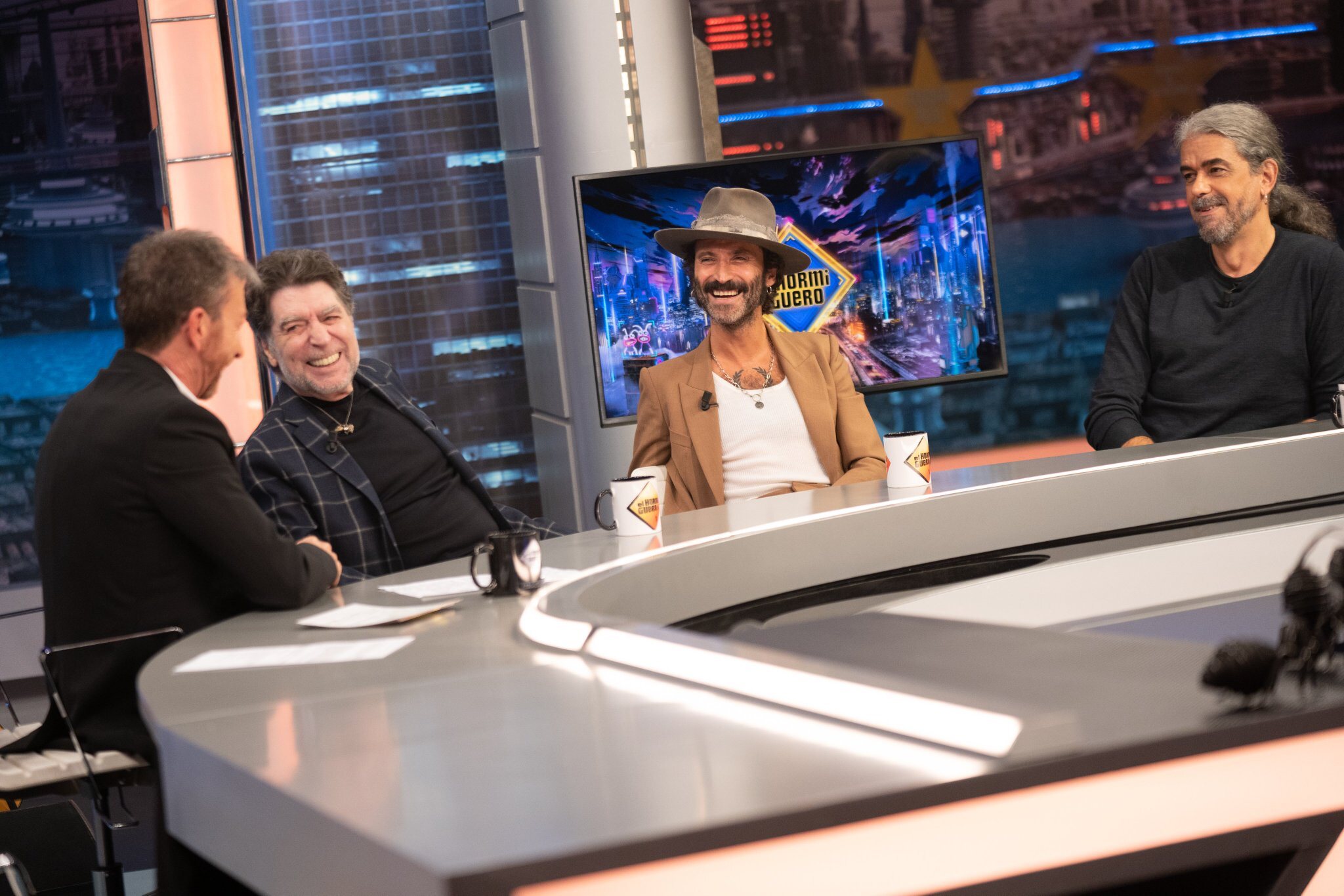 Joaquín Sabina, Leiva, Fernando León de Aranoa y Pablo Motos en 'El Hormiguero'