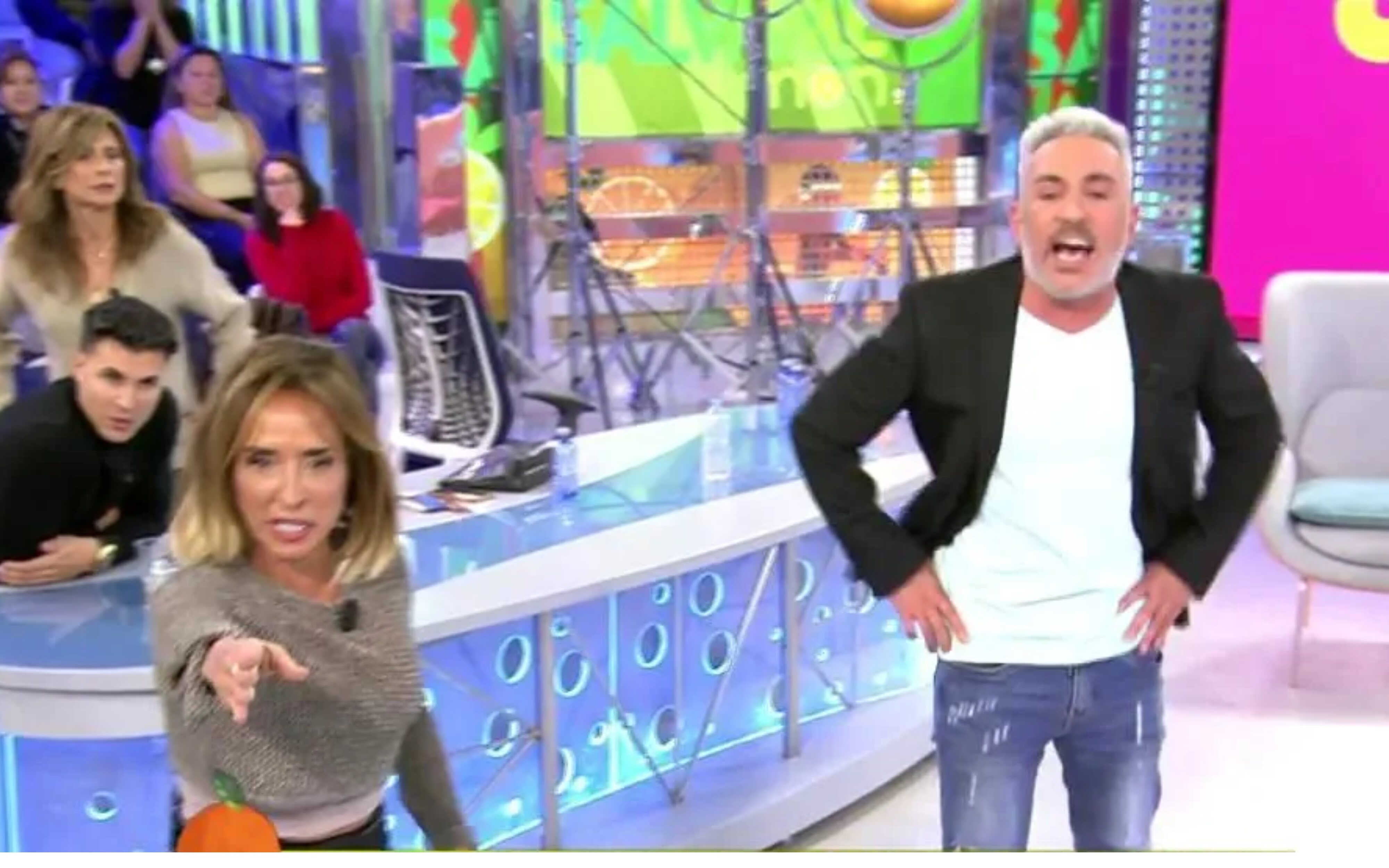 Kiko Hernández, muy enfadado junto a María Patiño