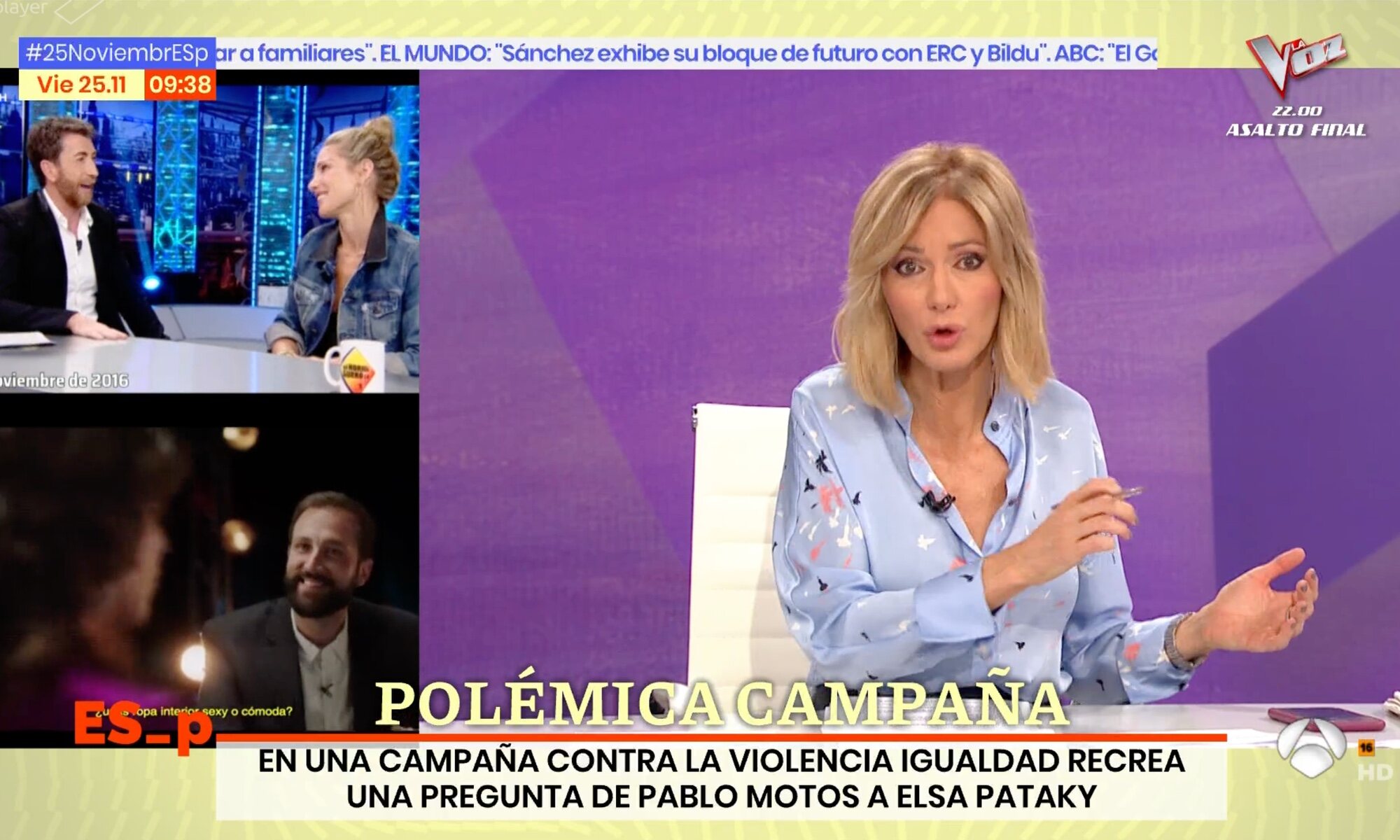 Susanna Griso, analizando la campaña en 'Espejo público'