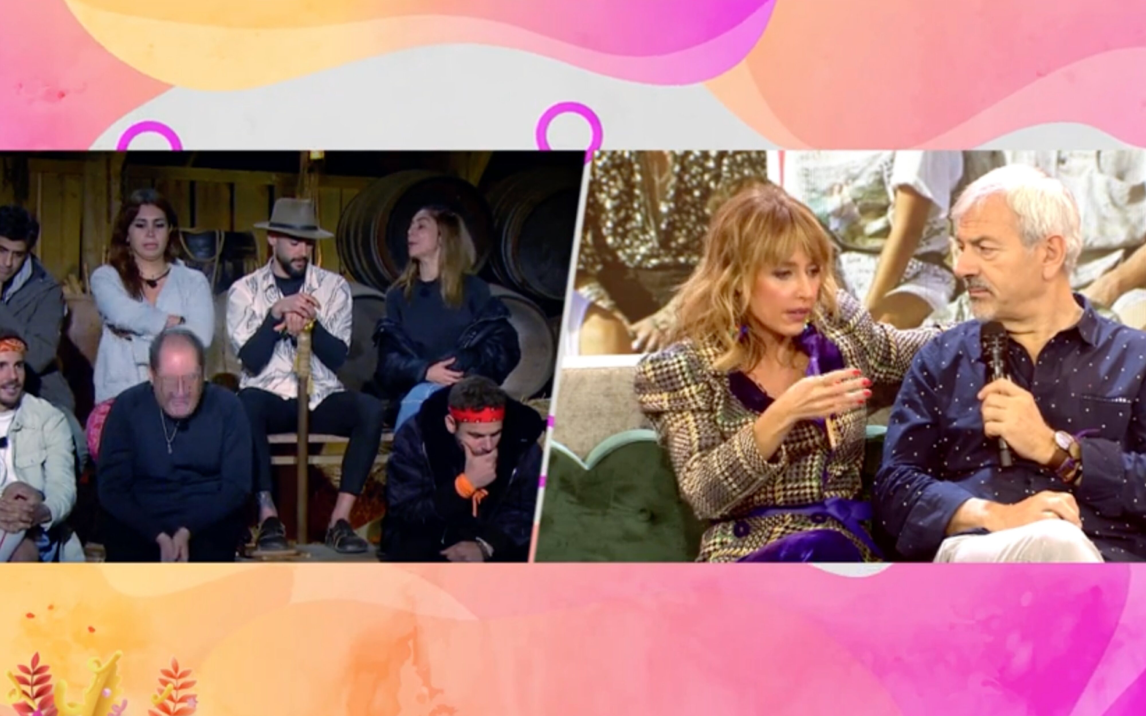 Carlos Sobera y Emma García analizando la última hora de 'Pesadilla en el paraíso'