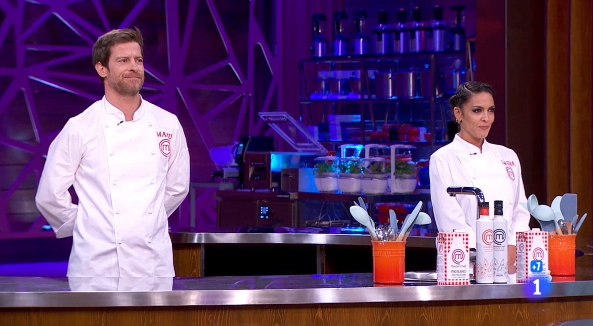 Manu Baqueiro y Lorena Castell en el duelo final de 'MasterChef Celebrity 7'