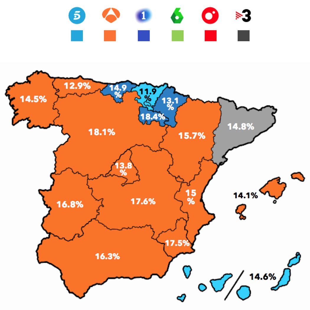 ¿Quién lidera por Comunidades Autónomas?