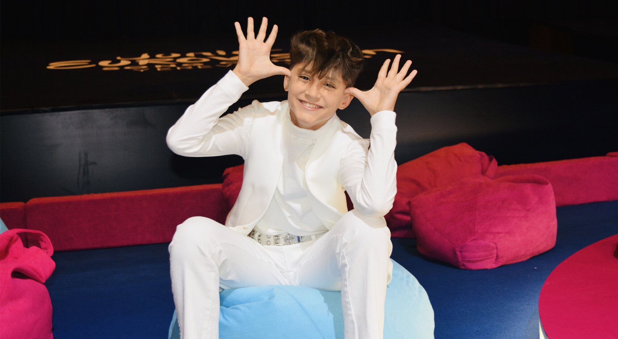 Carlos Higes, durante los ensayos de Eurovisión Junior