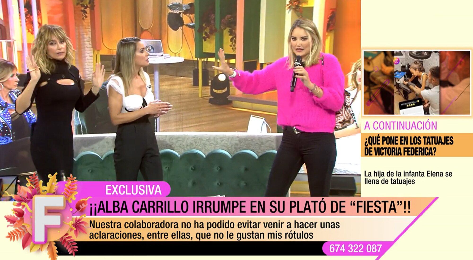 Alba Carrillo abandona 'Fiesta' tras la llegada de Bea Jarrín, amiga de Jorge Pérez