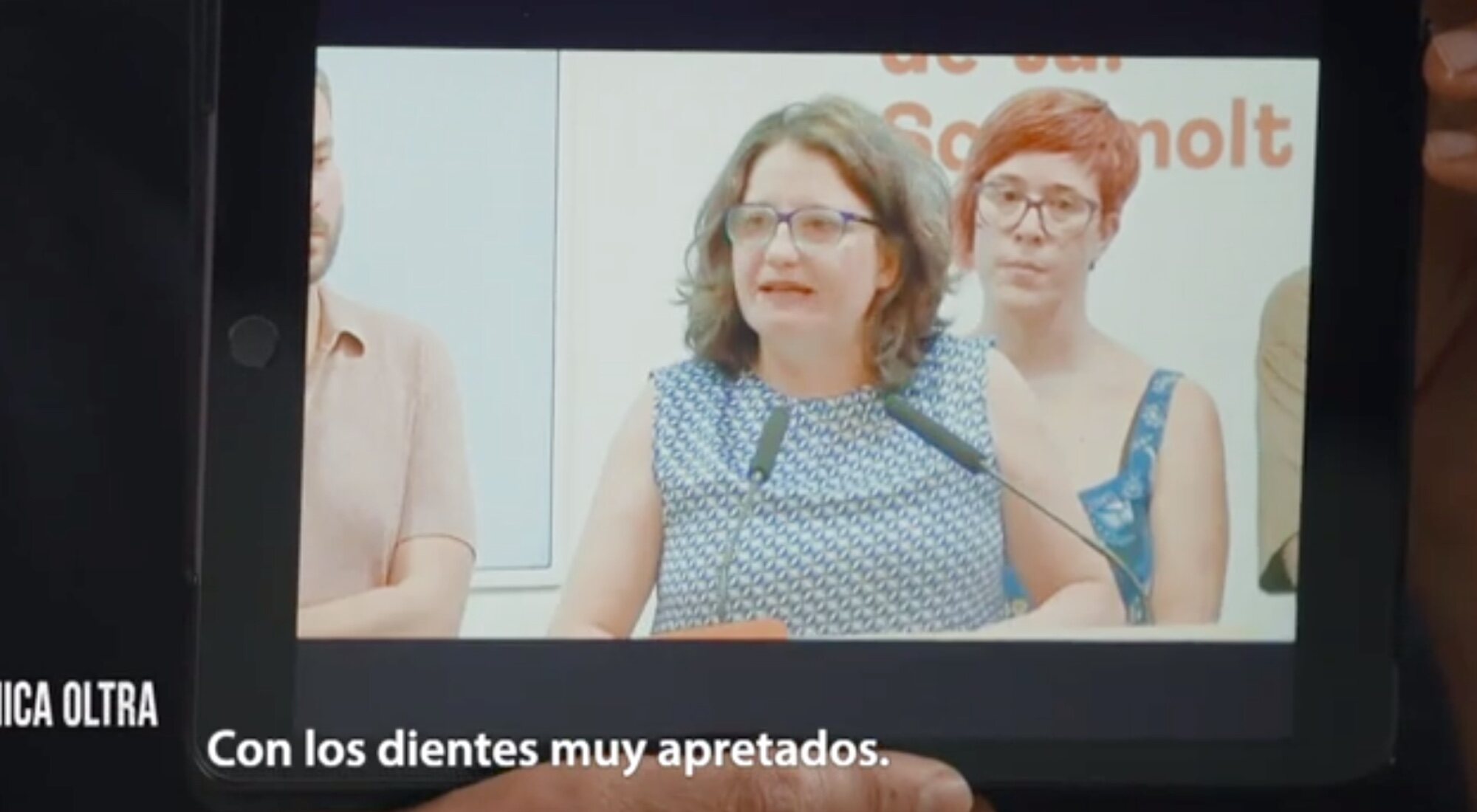 Gonzo muestra el vídeo de la dimisión de Mónica Oltra en 'Salvados'
