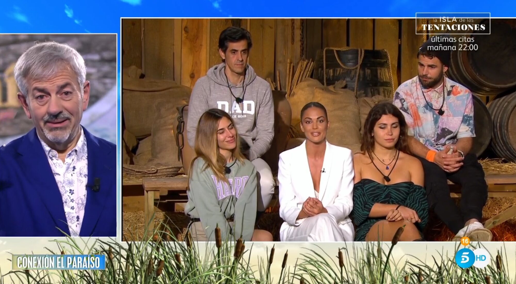 Lara Álvarez emociona a Carlos Sobera y los finalistas de 'Pesadilla en El Paraíso' con su despedida