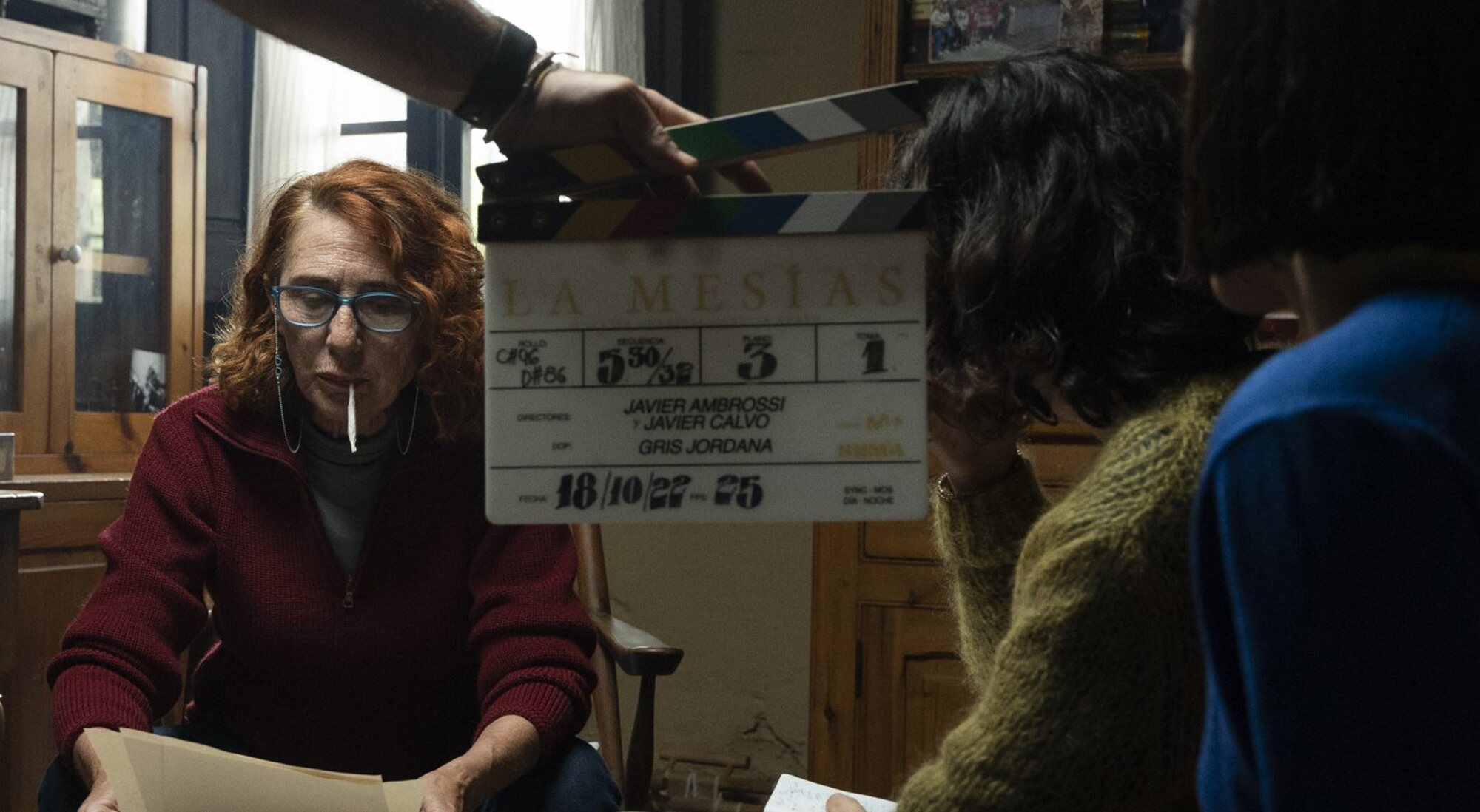 Gracia Olayo en el rodaje de 'La Mesías'