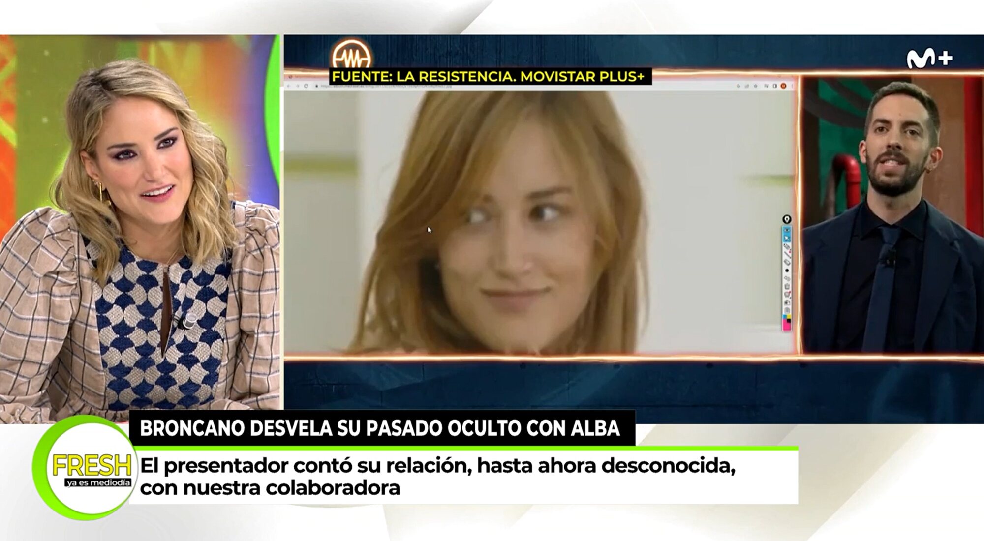 Alba Carrillo recuerda cómo desveló David Broncano en 'La resistencia' su pasado en común