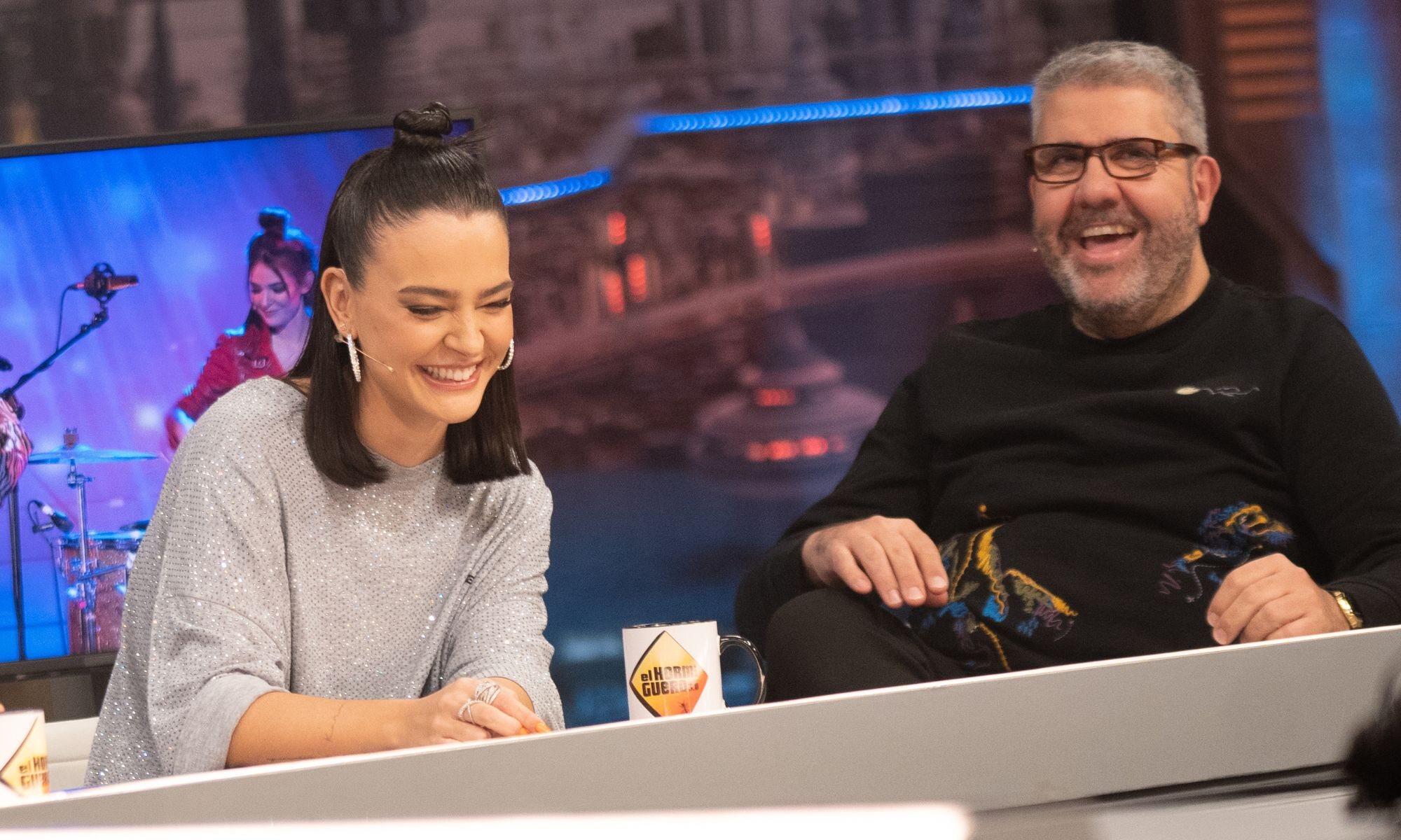 Laura Escanes y Florentino Fernández en 'El hormiguero'