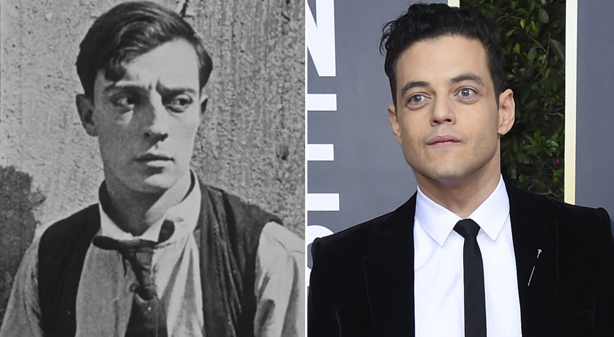 Buster Keaton y Rami Malek