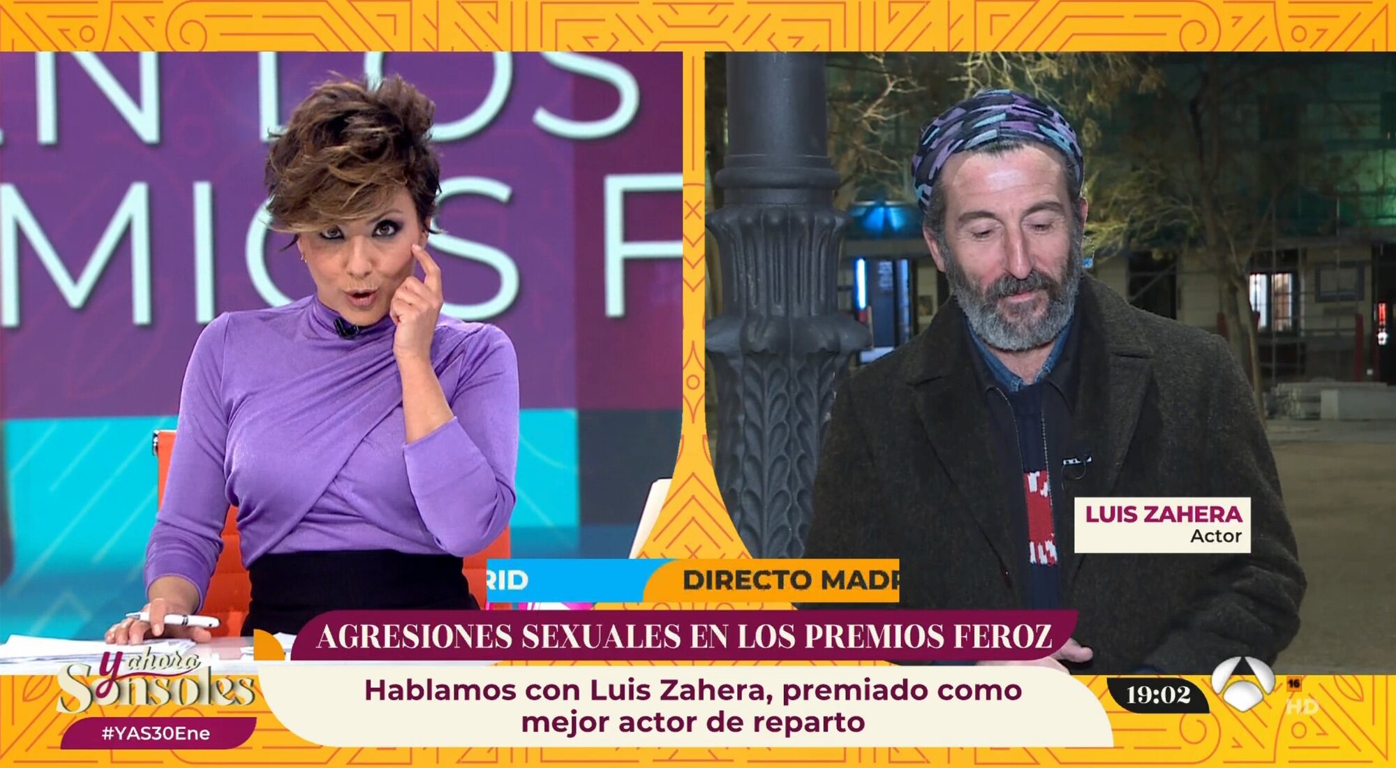 Sonsoles Ónega entrevista a Luis Zahera en 'Y ahora, Sonsoles'