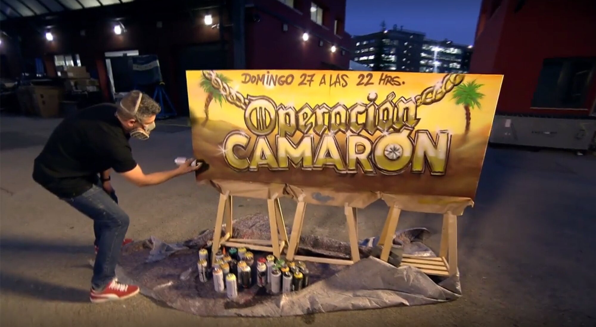 Graffiti del estreno de "Operación Camarón" en Telecinco