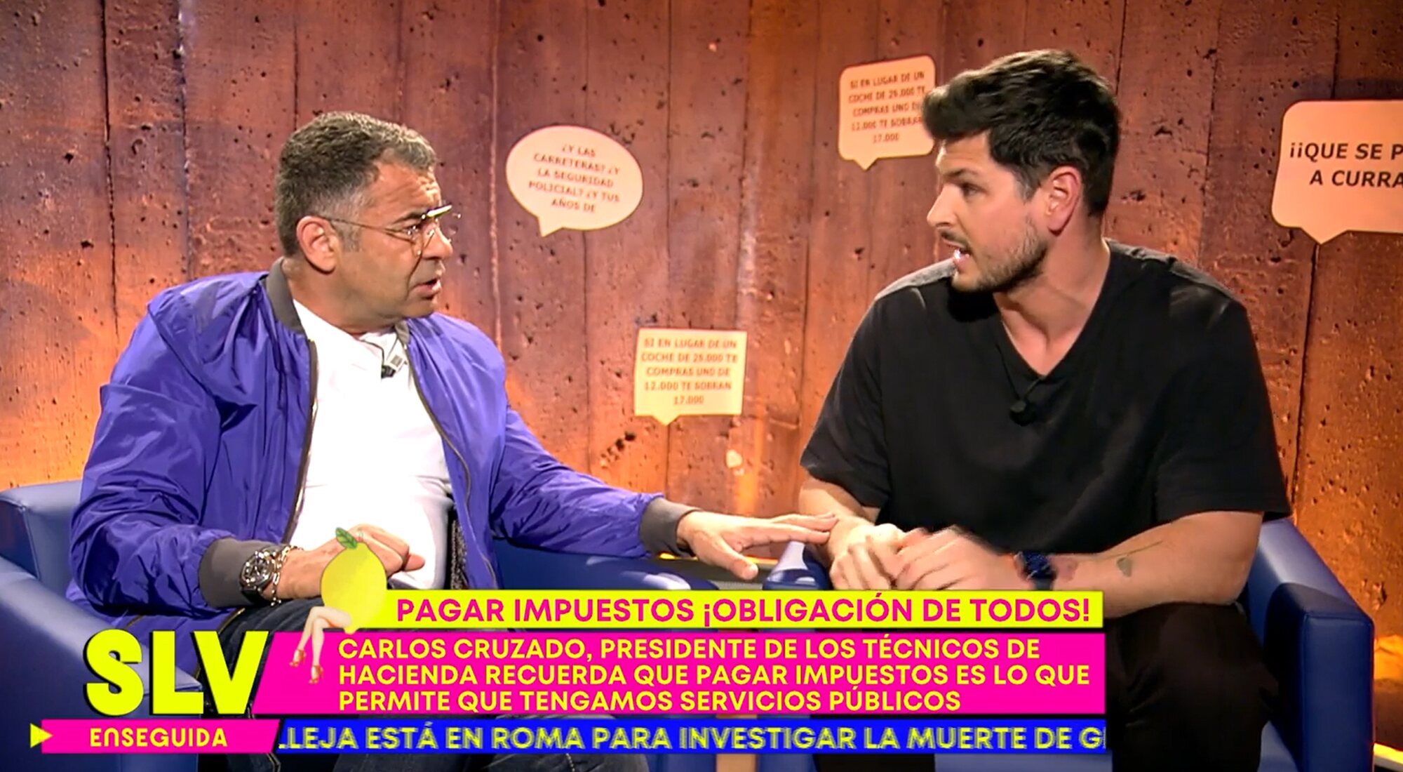 Jorge Javier charla con Alejandro Nieto sobre la importancia de los impuestos en 'Sálvame'