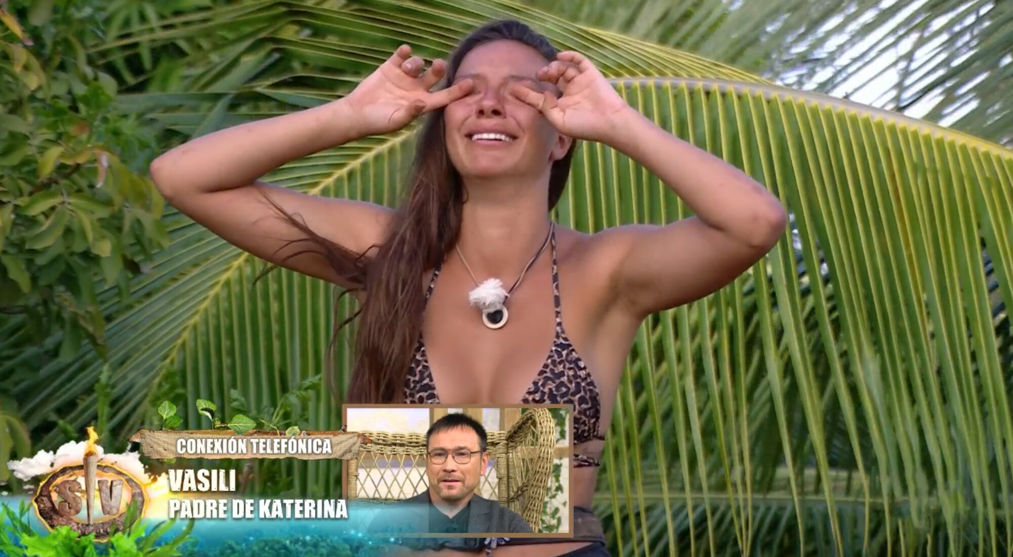 Katerina se rompe al escuchar la voz de su padre en 'Supervivientes'