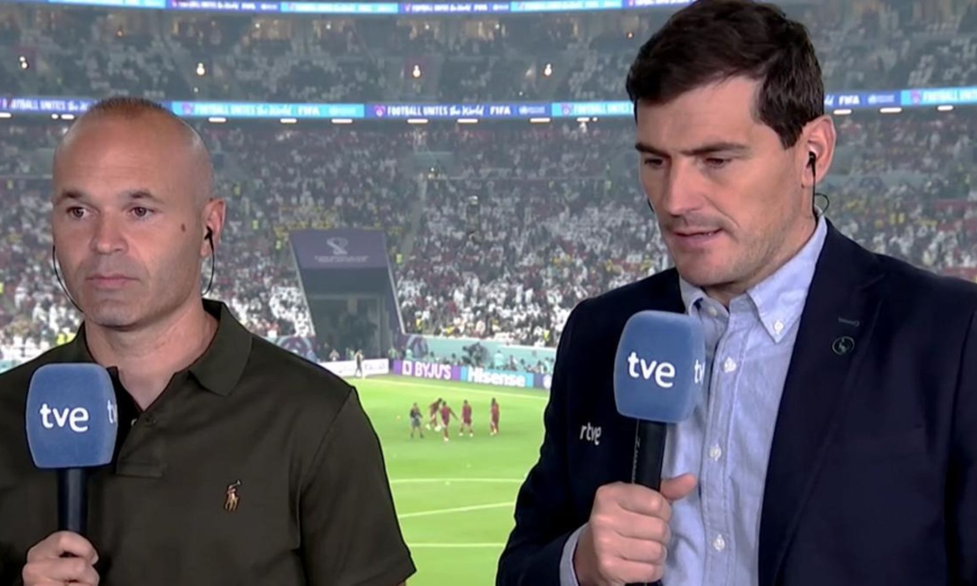 Iker Casillas y Andrés Iniesta en RTVE