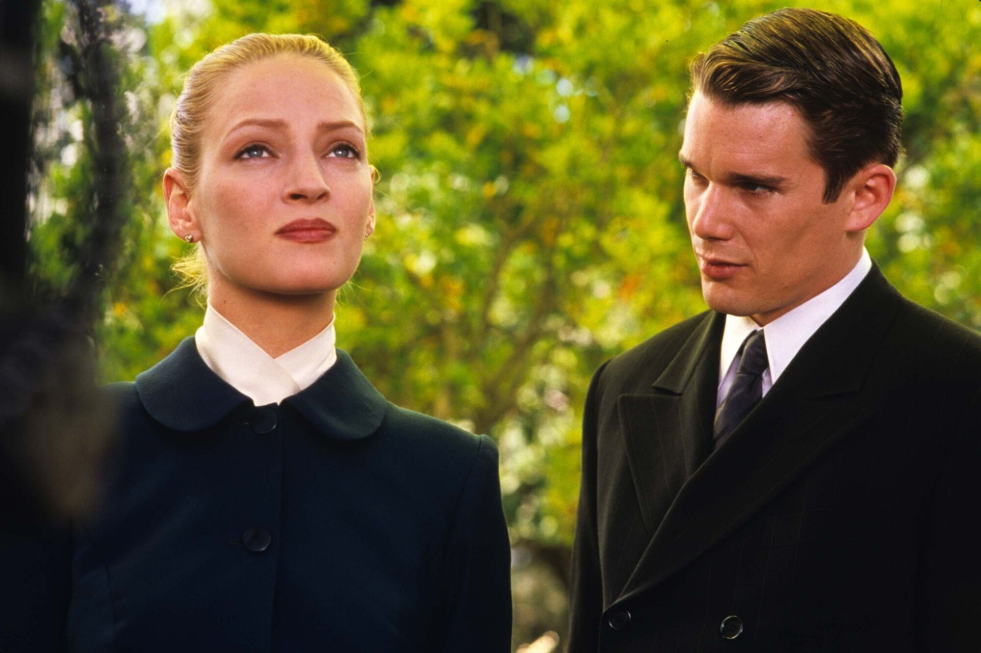 Uma Thurman y Ethan Hawke en "Gattaca"