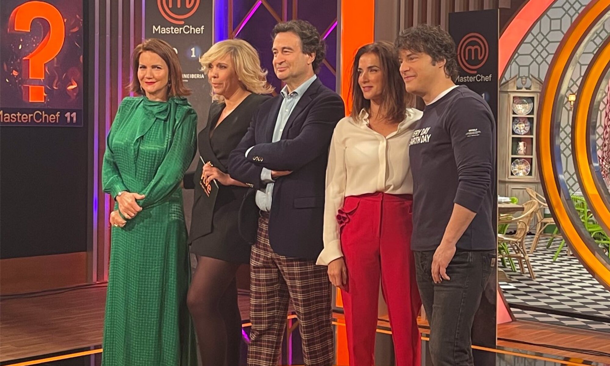 El jurado de 'MasterChef 11', junto a María Eizaguirre (TVE) y Macarena Rey (Shine Iberia)