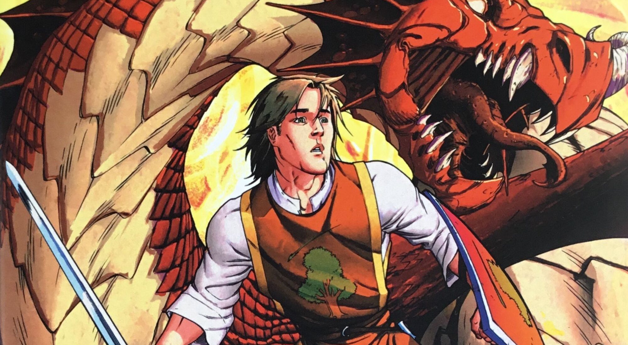 Ilustración del cómic de "El caballero errante"