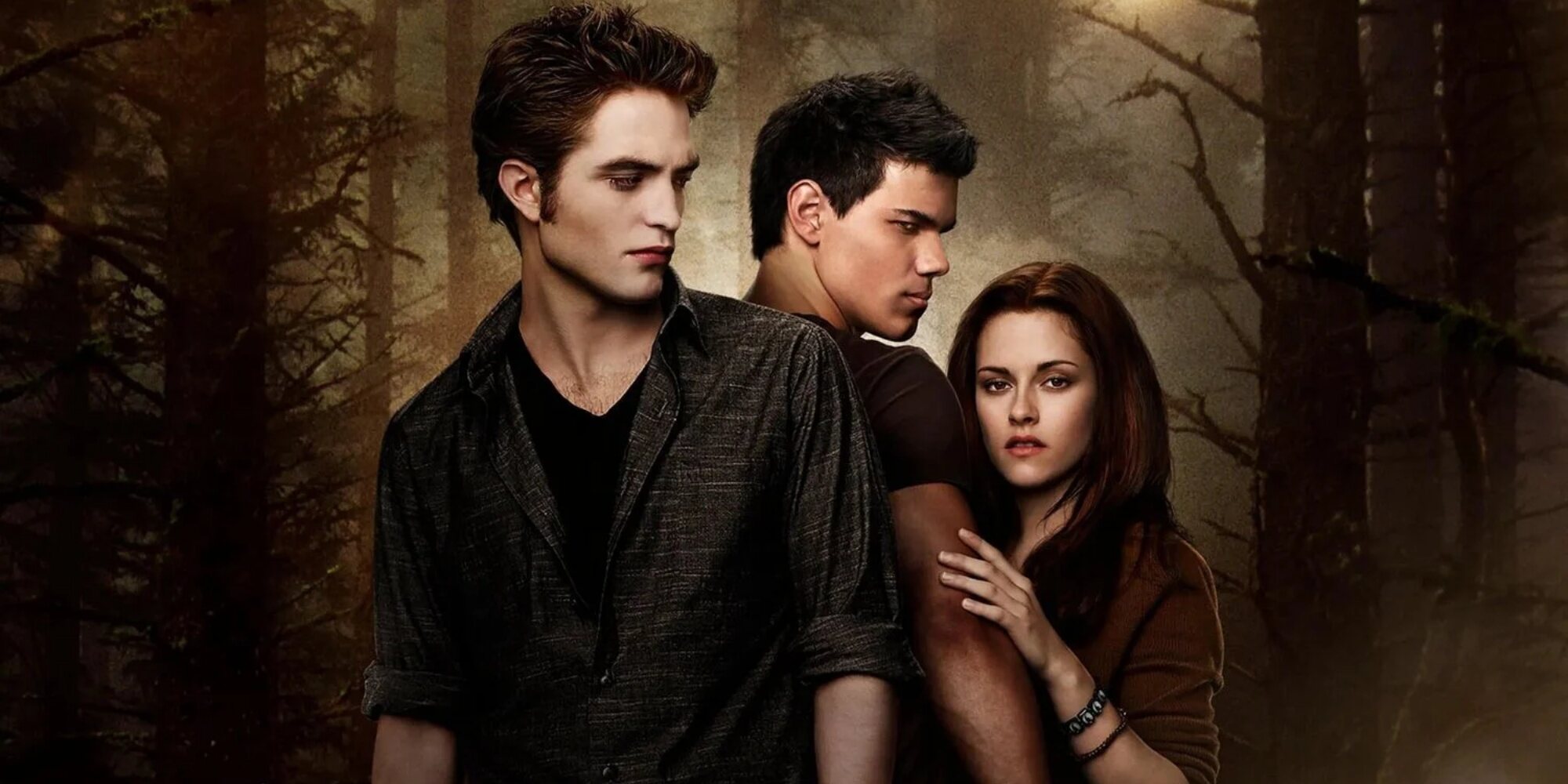 Robert Pattinson, Taylor Lautner y Kristen Stewart, protagonistas de la saga "Crepúsculo"