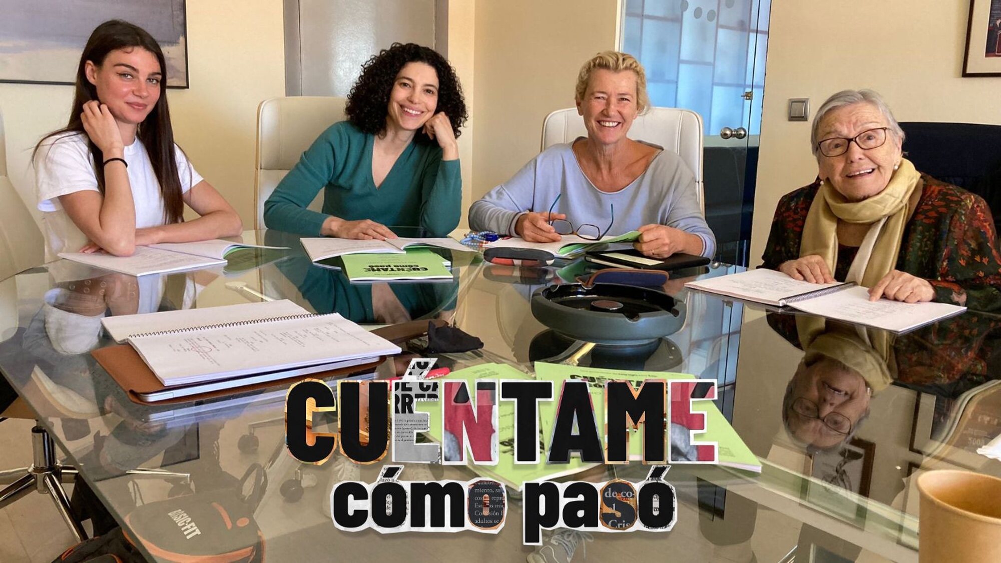 Carmen Climent, Irene Visedo, Ana Duato y María Galiana, en la lectura de guion de 'Cuéntame'