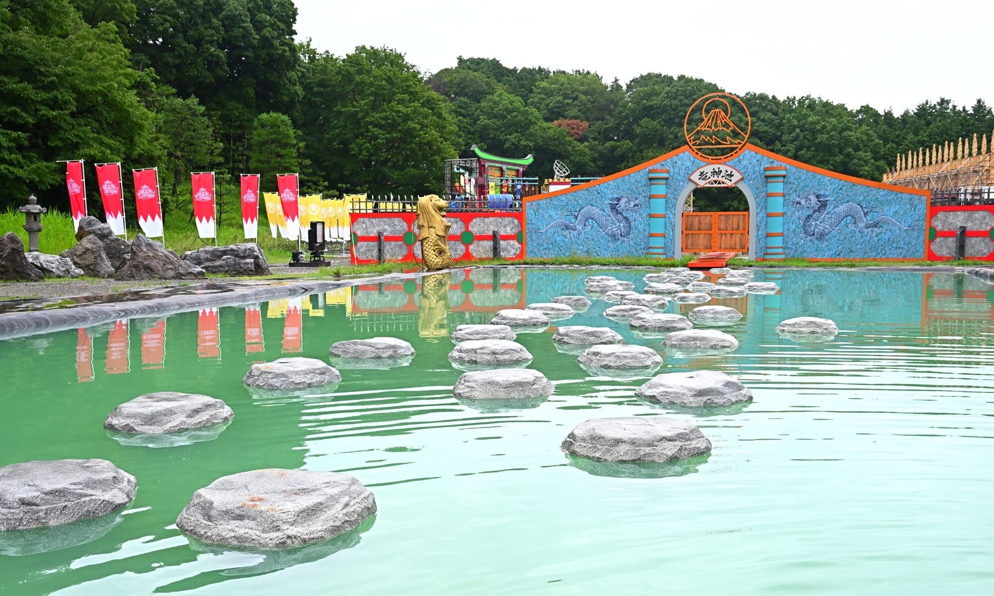 El estanque de 'El Castillo de Takeshi'