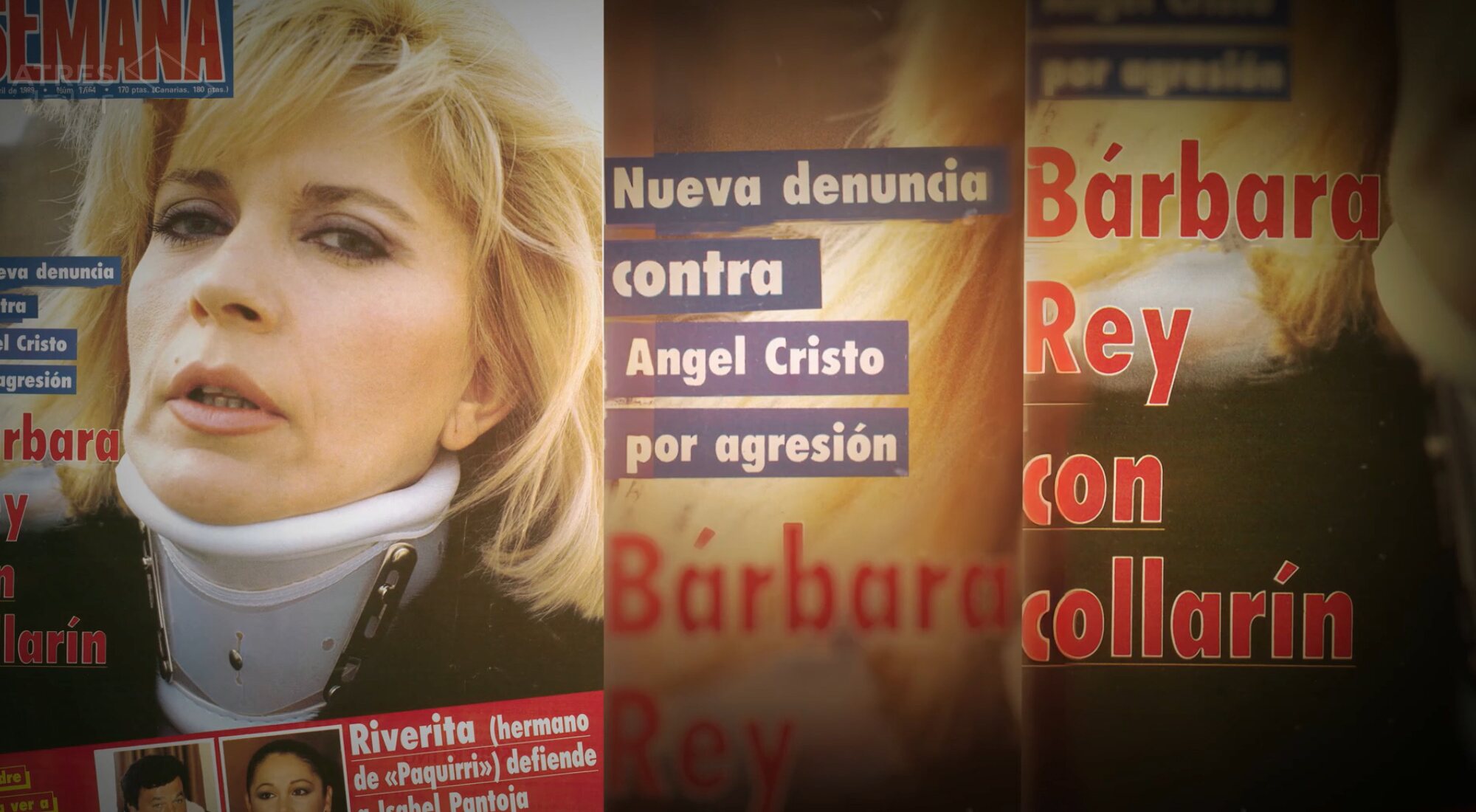 Bárbara Rey, en una noticia sobre una de las agresiones de Ángel Cristo relatada en 'Una vida Bárbara'