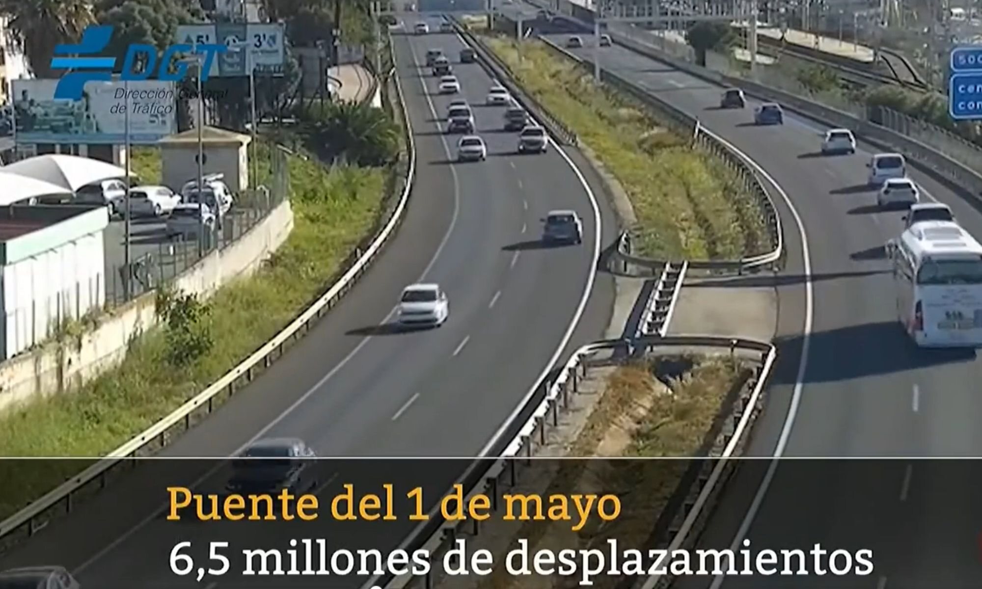 Imagen de RTVE sobre la "normalidad en las carreteras"