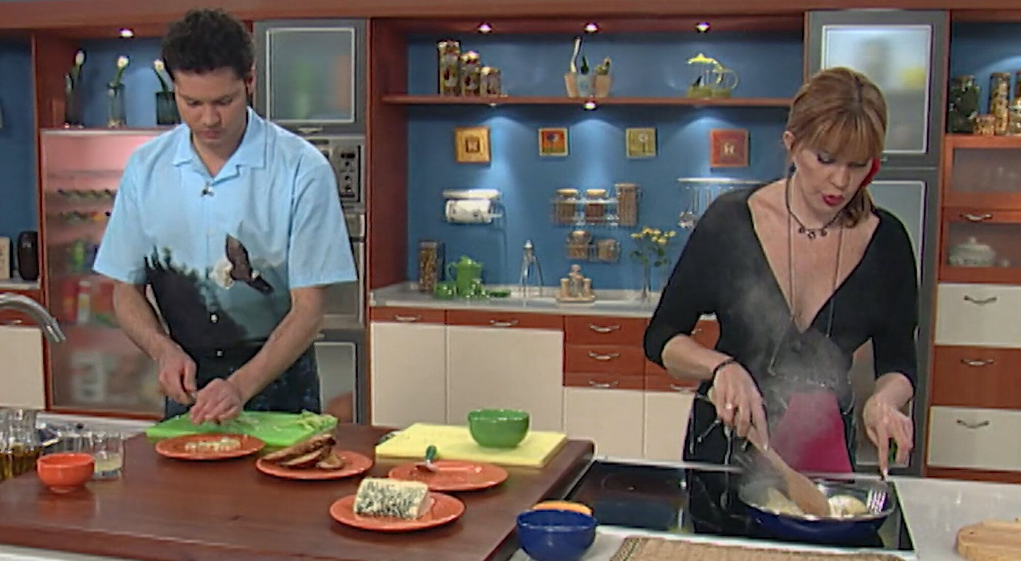 David Alcocel y Bárbara Rey en el programa de Canal Nou 'En casa de Bárbara'