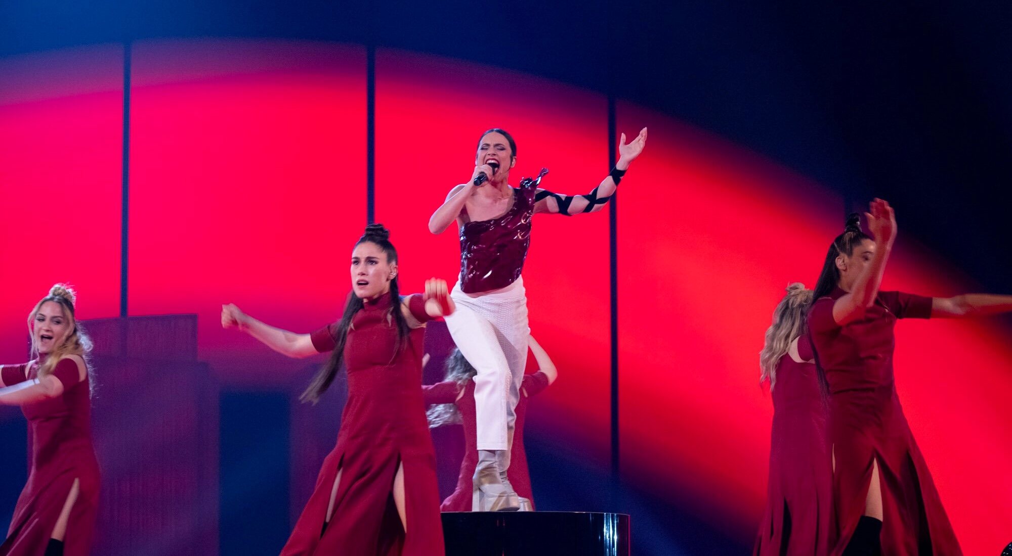 Blanca Paloma en el ensayo para Eurovisión 2023