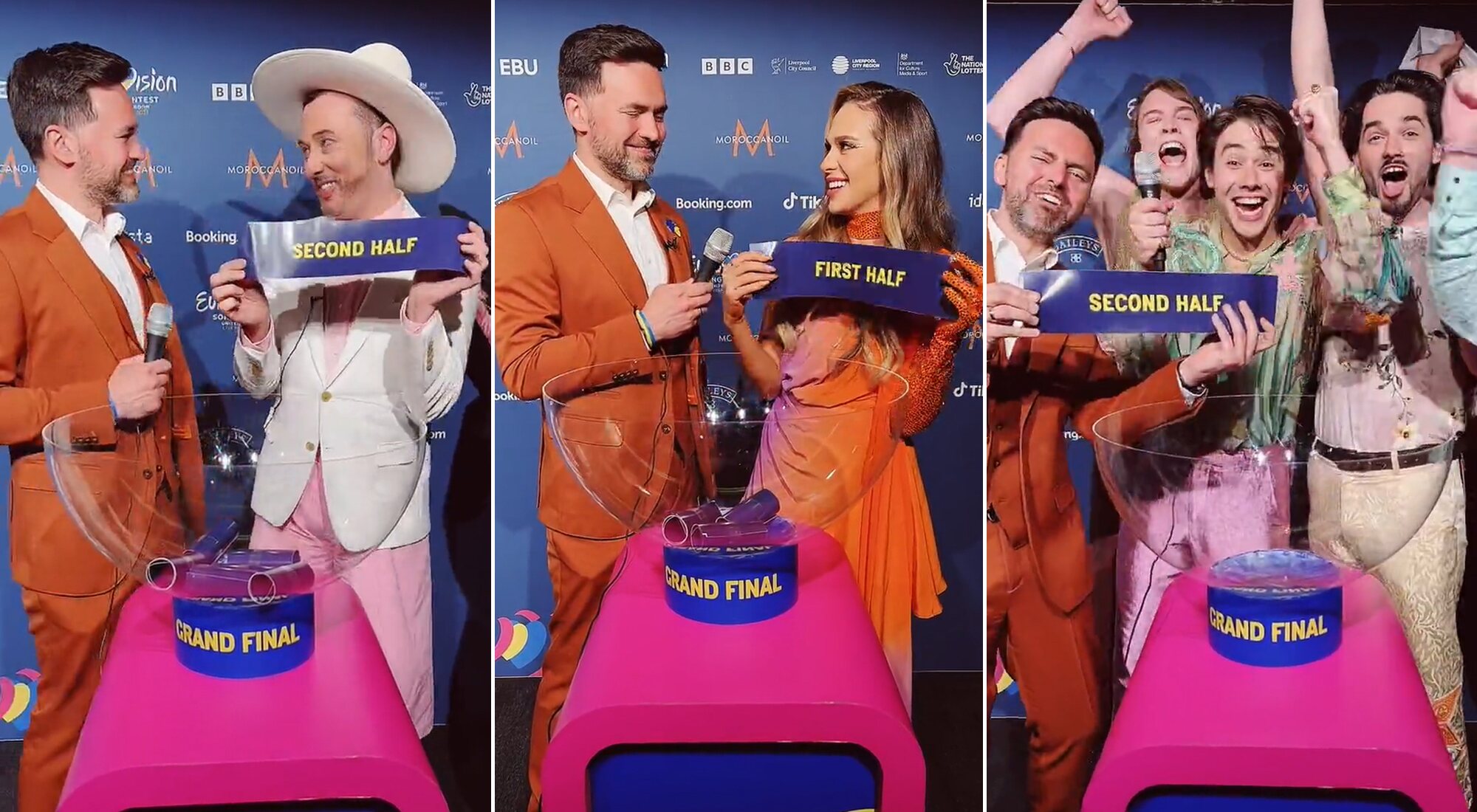 Los clasificados de la semifinal 2 descubren en qué mitad actuarán en la final de Eurovisión 2023