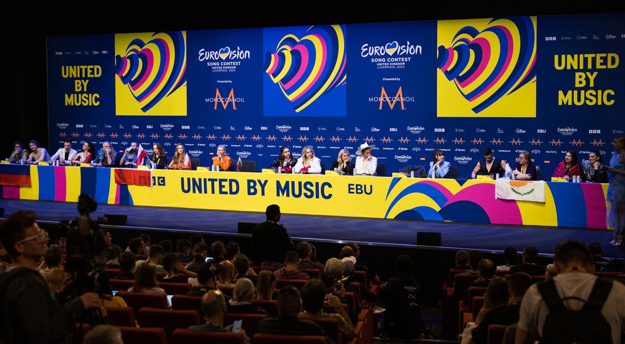 Los diez clasificados de la segunda semifinal de Eurovisión 2023 en la rueda de prensa