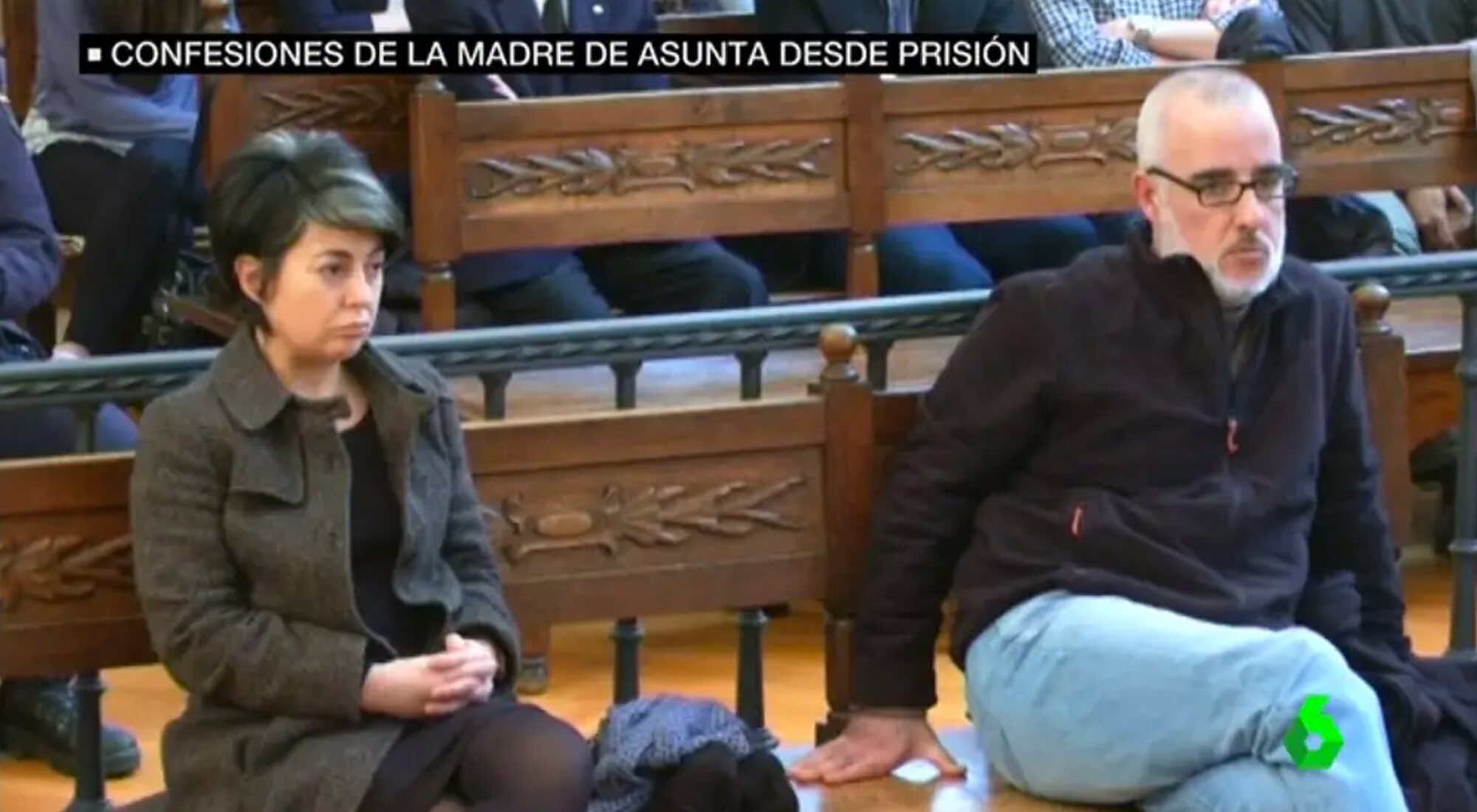 Rosario Porto y Alfonso Basterra durante el juicio por el caso Asunta