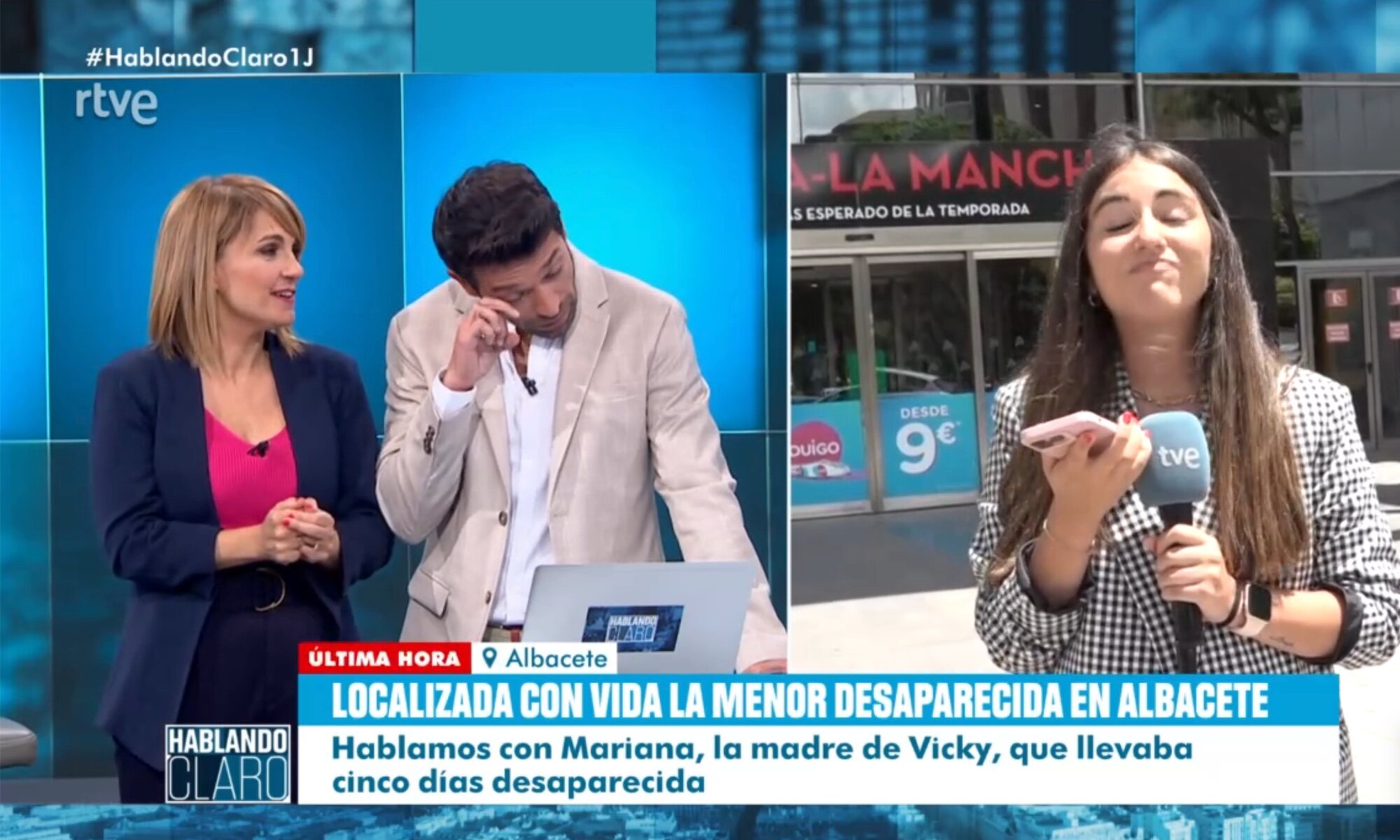 Marc Calderó, secándose las lágrimas en 'Hablando claro'