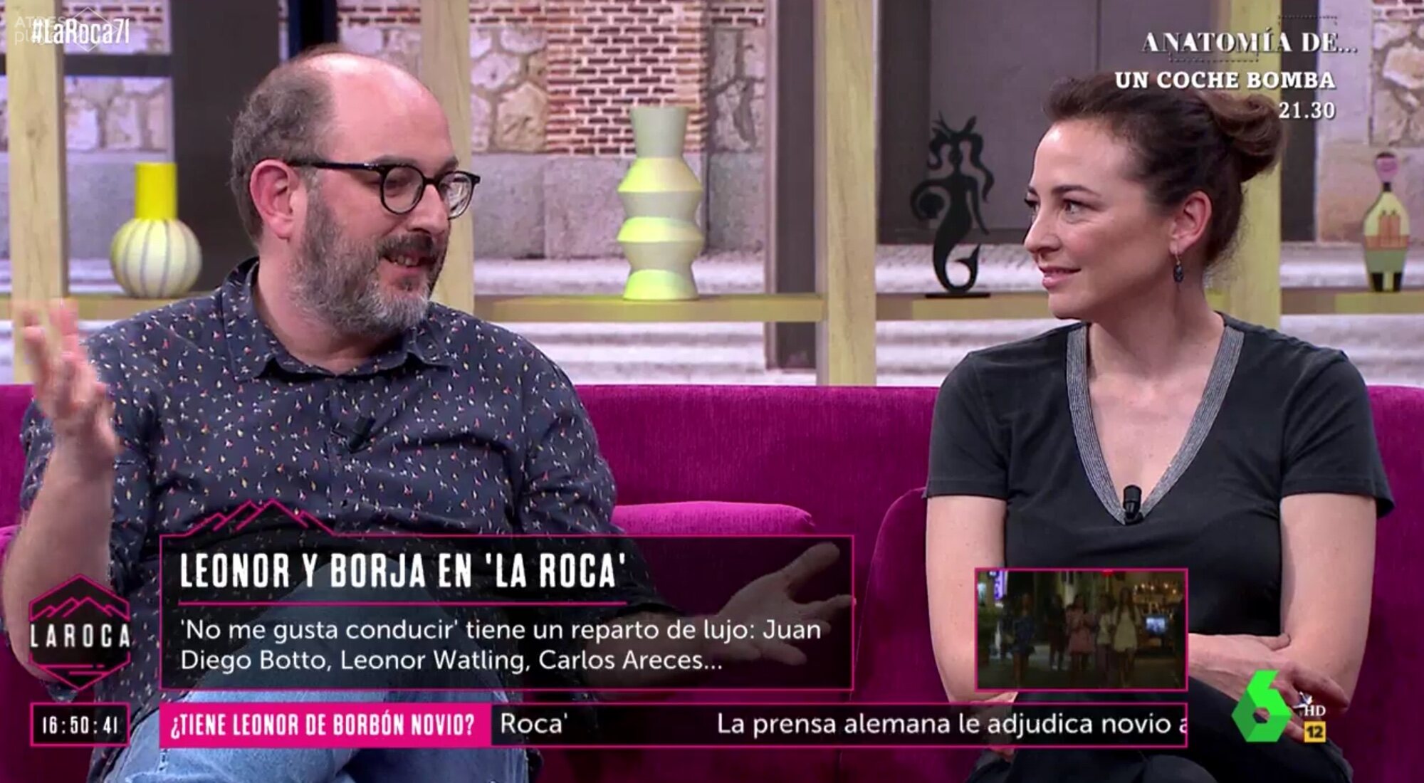 Leonor Watling y Borja Cobeaga en 'La Roca'