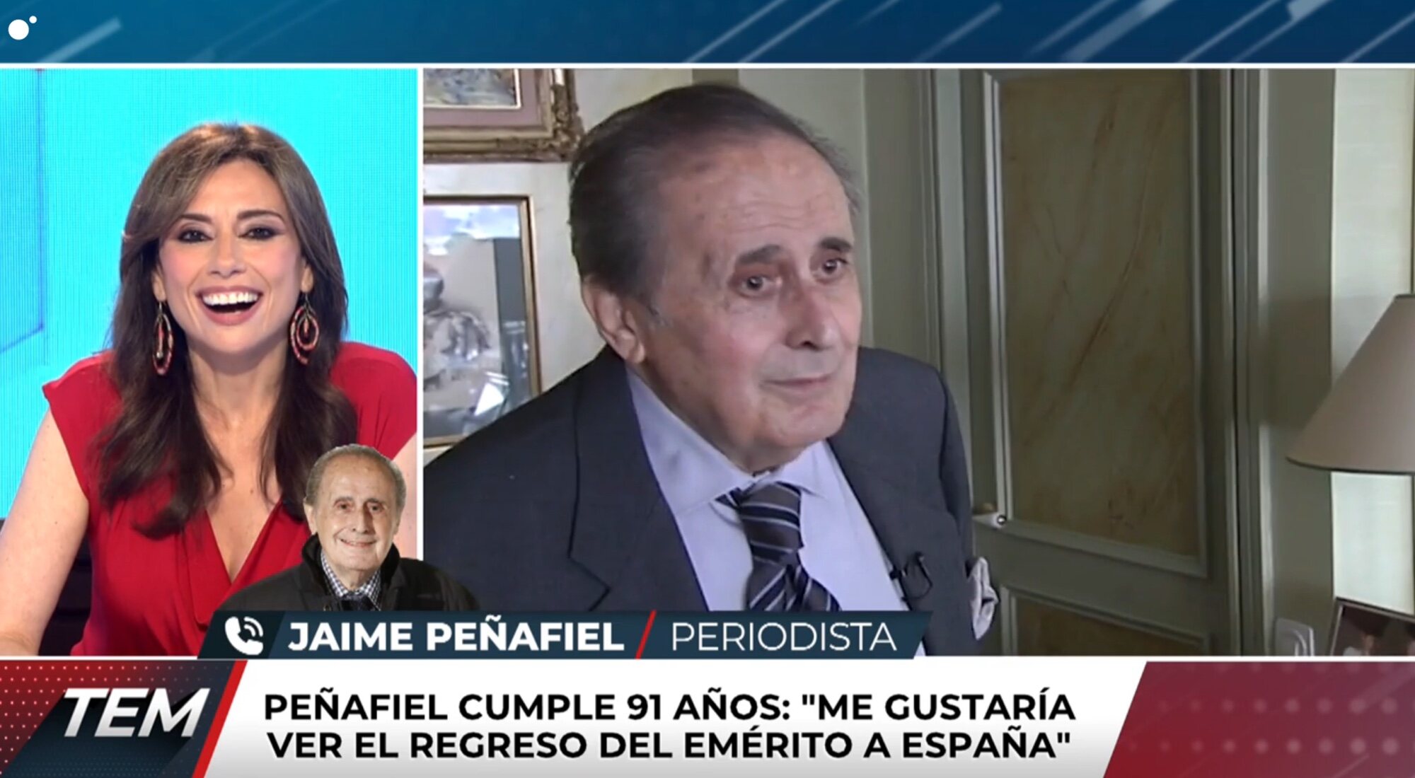 Marta Flich hablando por teléfono con Jaime Peñafiel en &#39;Todo es mentira&#39;