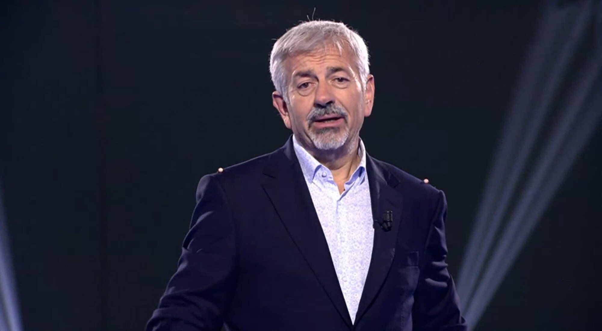 Carlos Sobera, emocionado tras el discurso de Laura Madrueño en &#39;Supervivientes 2023&#39;