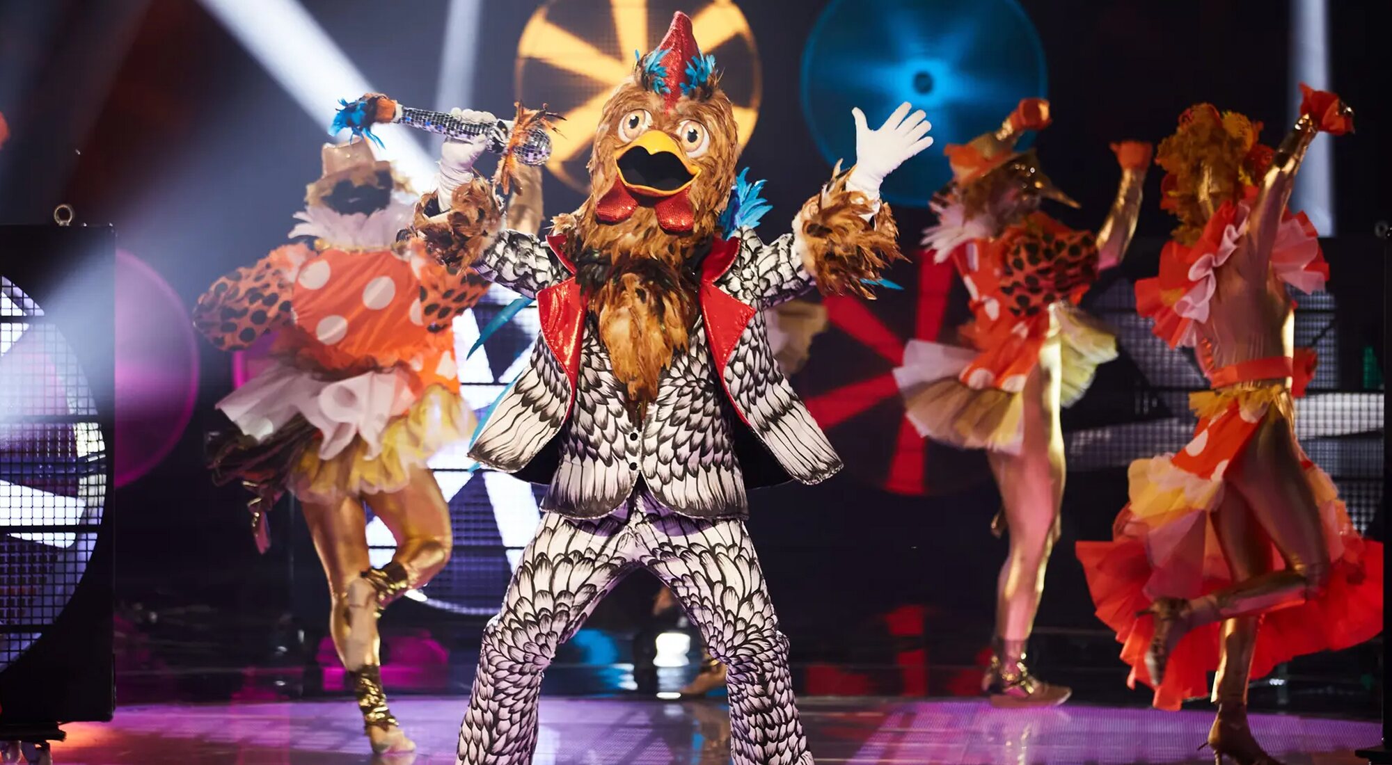 Gallo, uno de los finalistas de &#39;Mask Singer 3&#39;, en su actuación en la semifinal